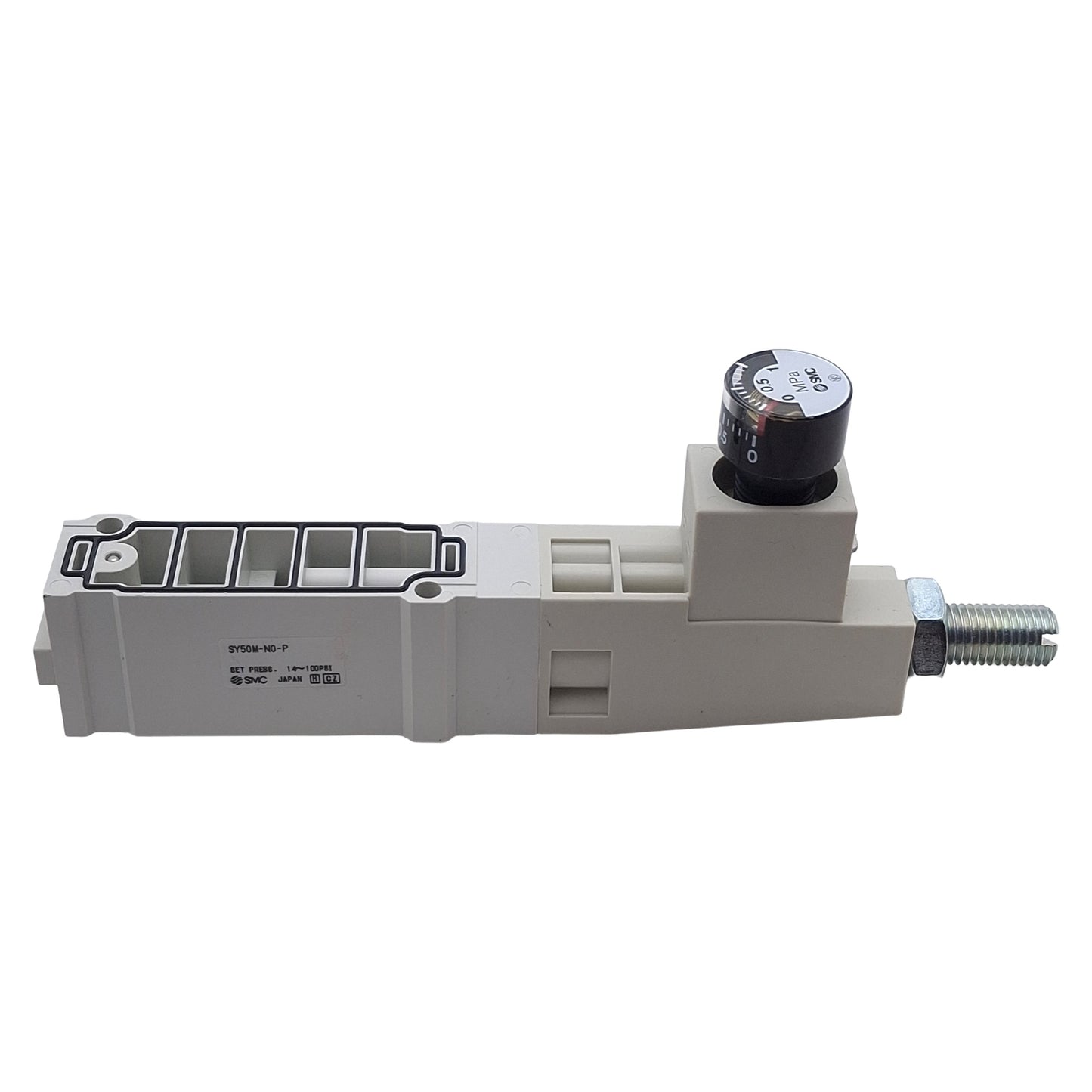 New SMC SY50M-N0-P Solenoid Valve Regulator Module, Set 14-100psi, W/ 0-1.0MPa Gauge
