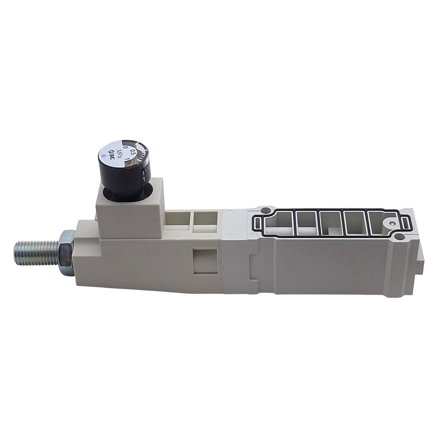 New SMC SY50M-N0-P Solenoid Valve Regulator Module, Set 14-100psi, W/ 0-1.0MPa Gauge