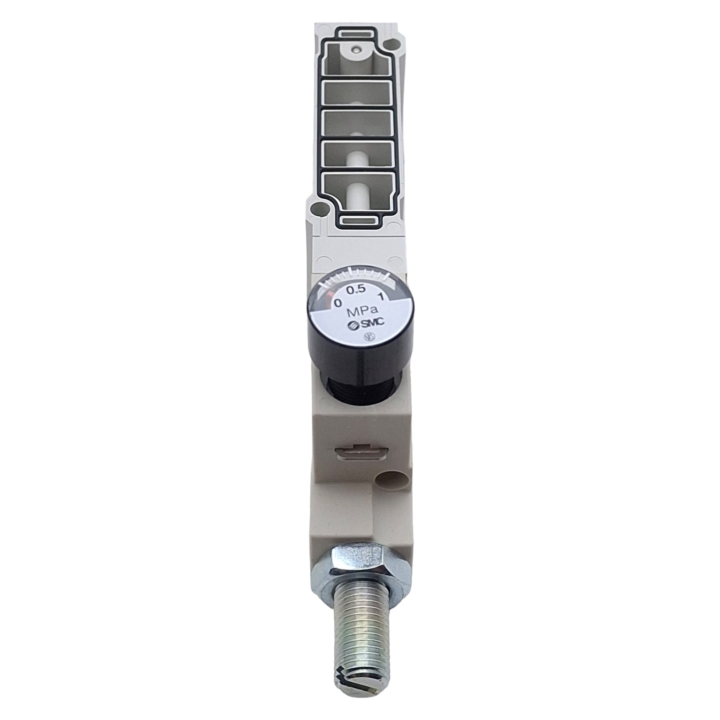 New SMC SY50M-N0-P Solenoid Valve Regulator Module, Set 14-100psi, W/ 0-1.0MPa Gauge