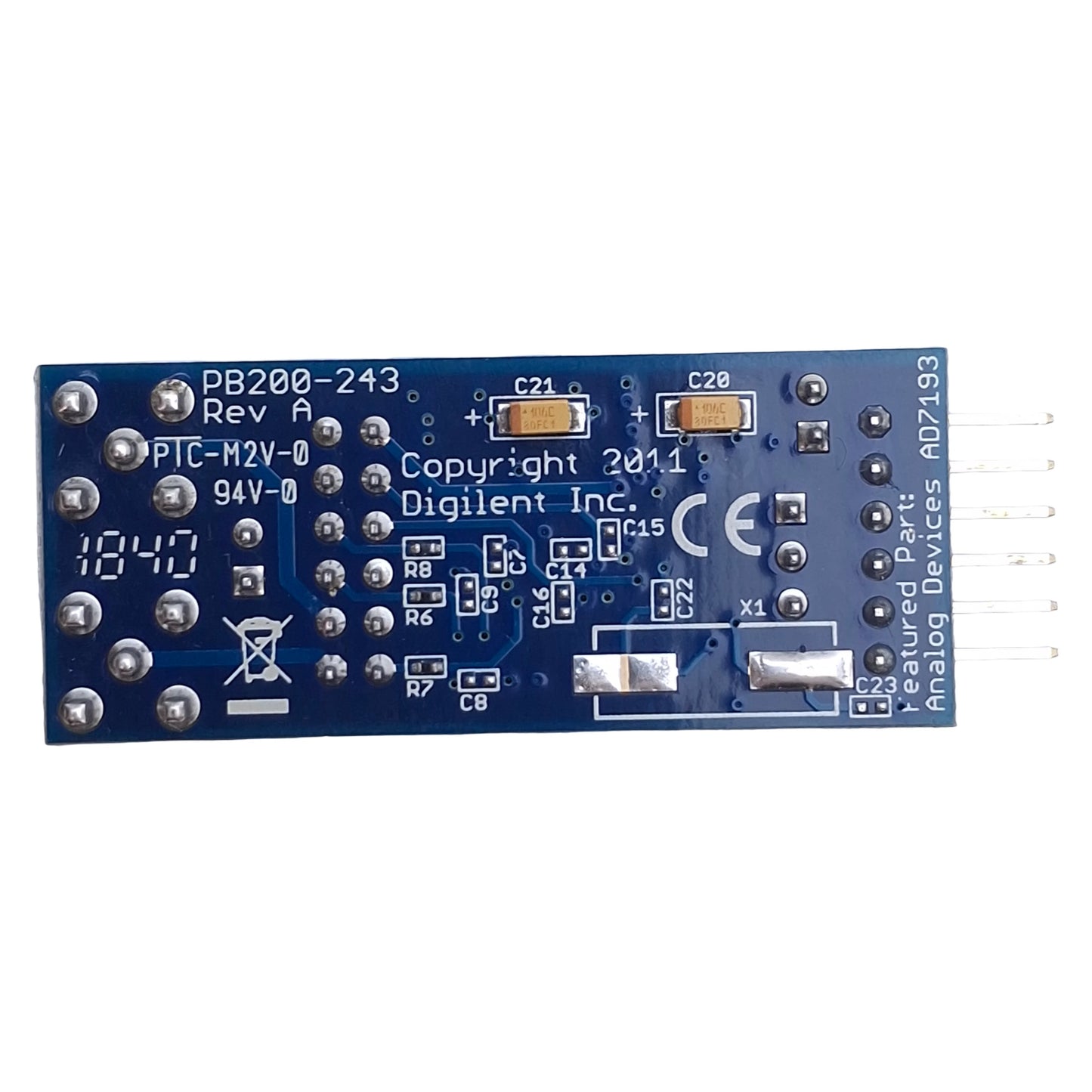 Used Lot of 2 Digilent 410-243 PmodAD5 Analog-To-Digital Converter 24-Bit, 6-Pin
