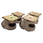 Used Lot of 4 PPI KC60F Leveling Caster ø2in Wheel, 2-7/8 Plate *Graphite Dust*