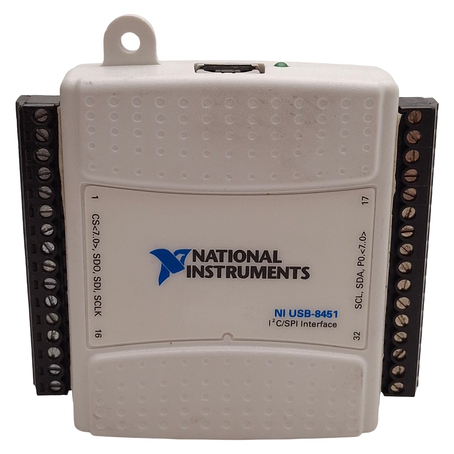 Used NI USB-8451 192317D-02L I²C/SPI Interface Device, 5VDC, USB-B, 16-Pos Terminals