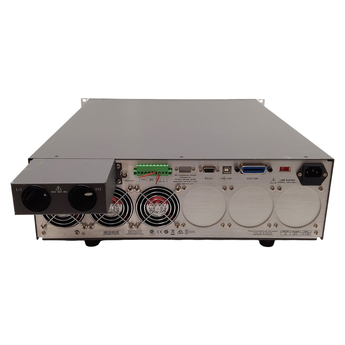 Used Keithley 2380-500-30 Programmable DC Electronic Load, 500VDC 30A 750W Input