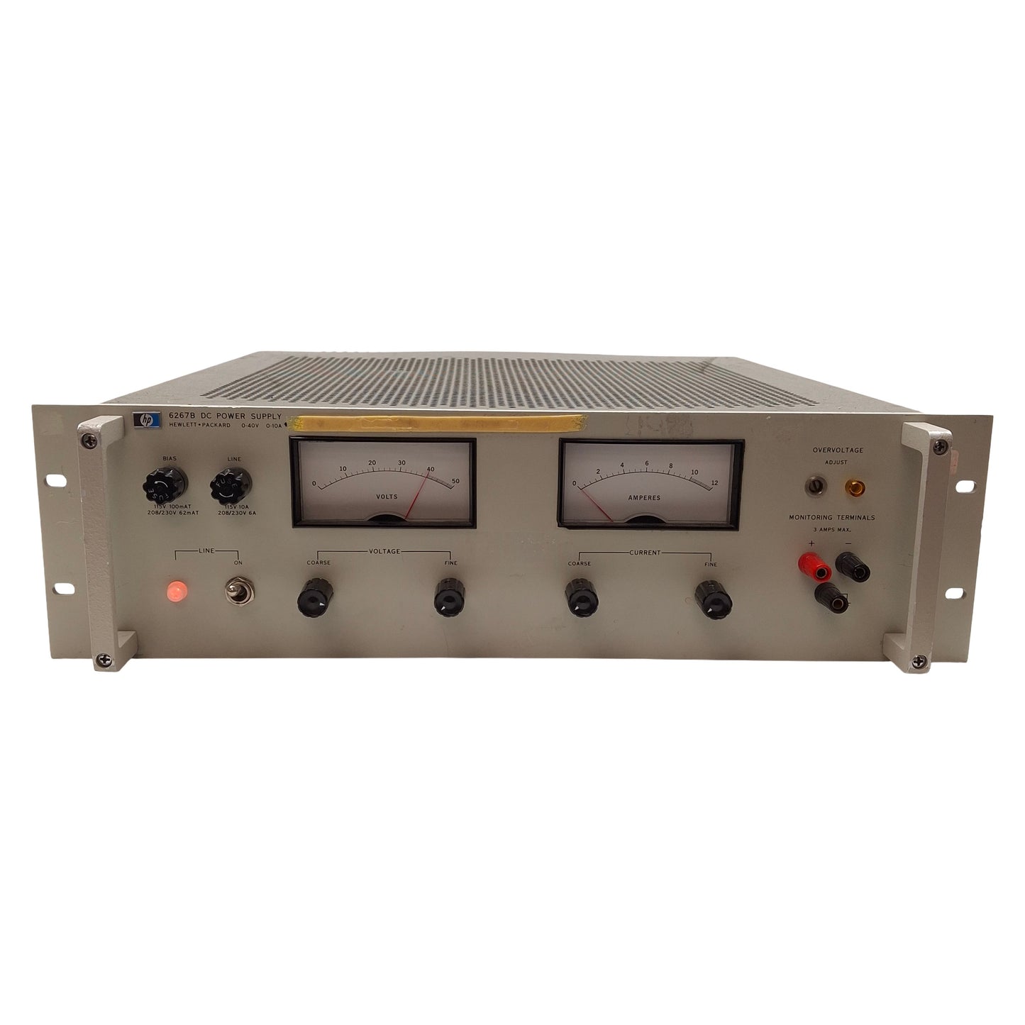 Used HP 6267B Regulated DC Power Supply, 0-40VDC 0-10A Output, 115VAC 60Hz Supply