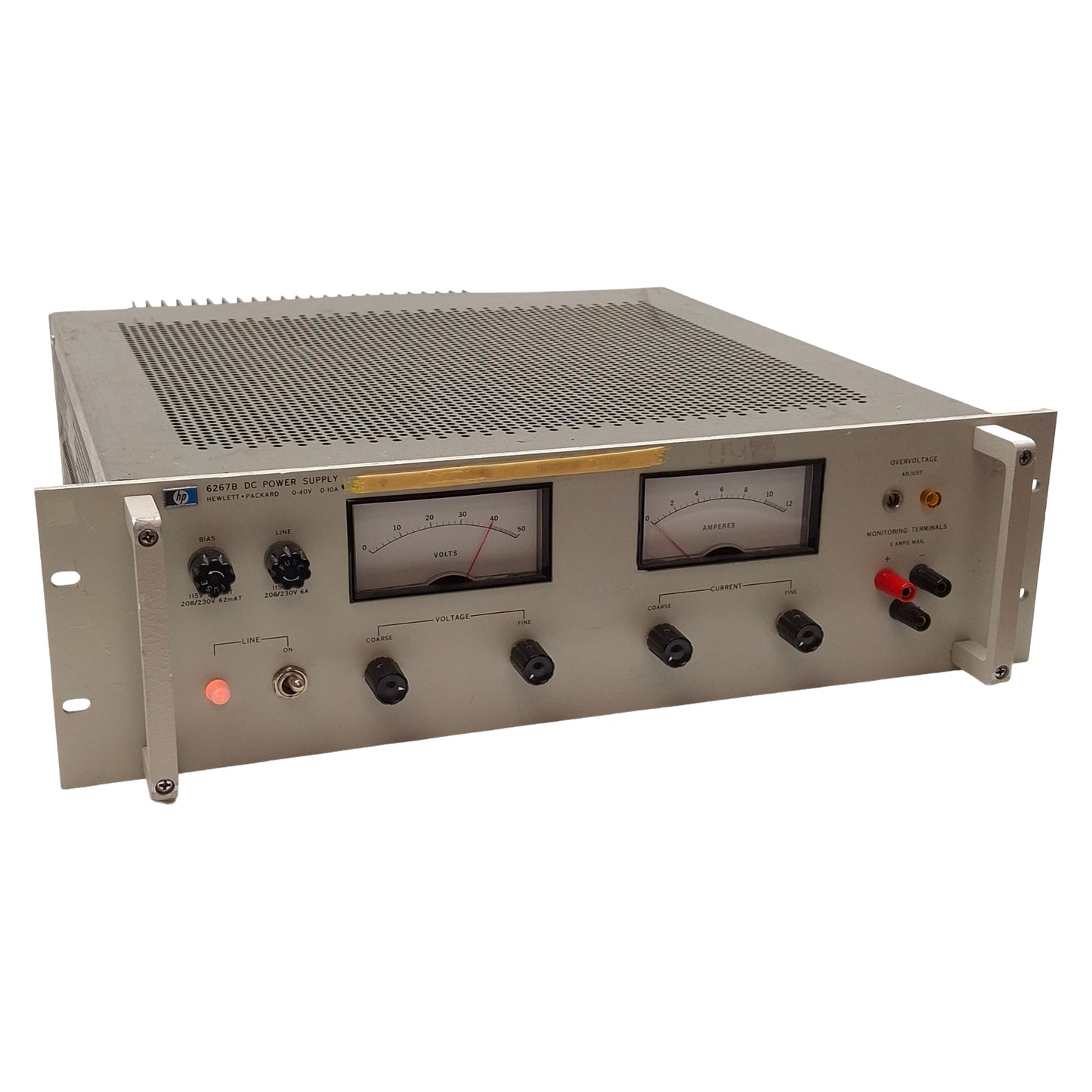 Used HP 6267B Regulated DC Power Supply, 0-40VDC 0-10A Output, 115VAC 60Hz Supply
