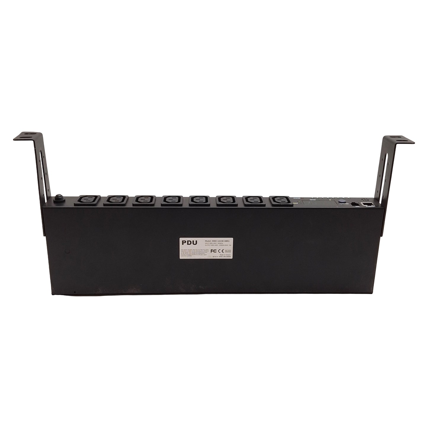 Used Digipower WSH-1623K-08N1 Switched PDU, 8-Outlet, C20, RJ11, RJ45, 230VAC 16A