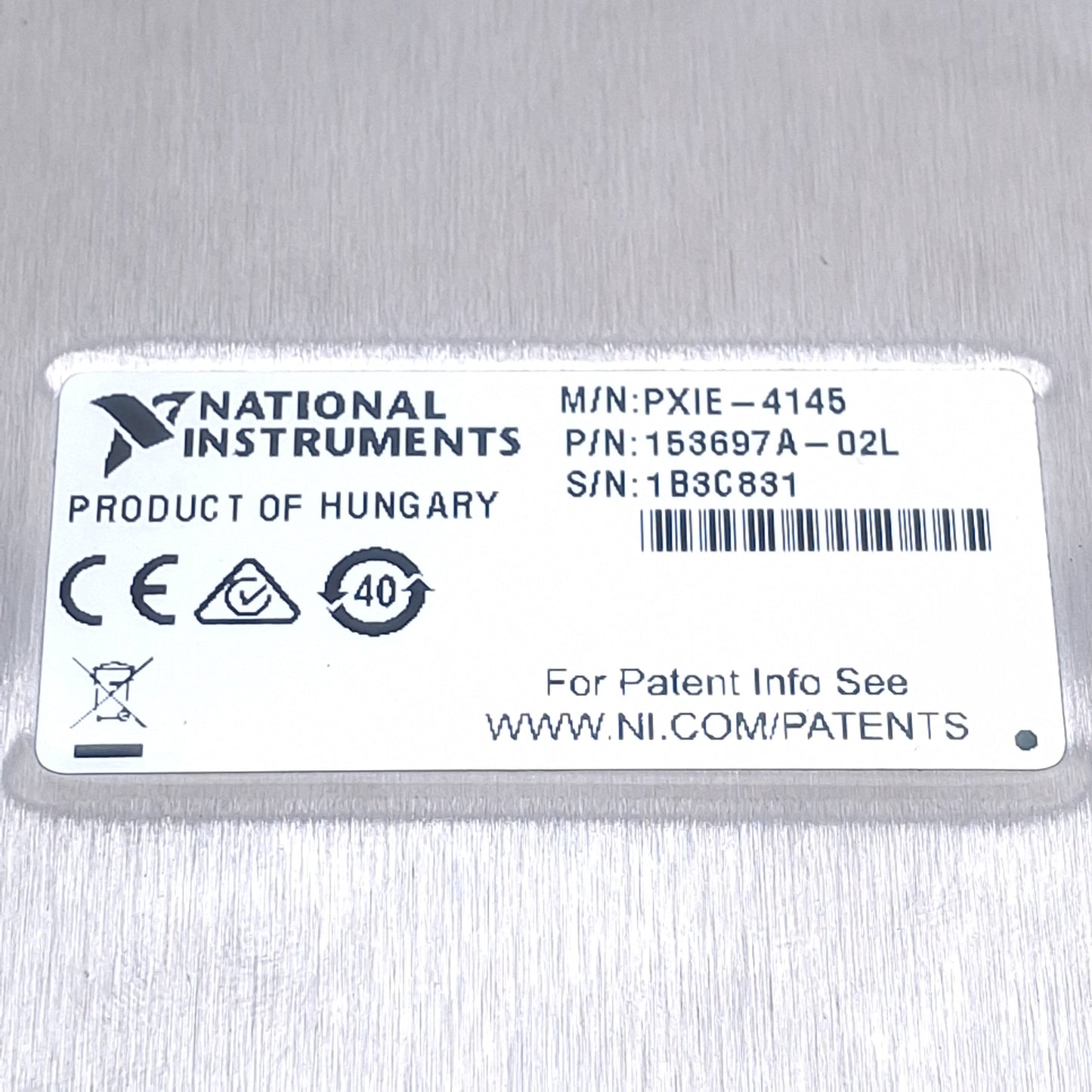 Used National Instruments PXIe-4145 Precision PXI Source Measure Unit, 25-Pin D-Sub
