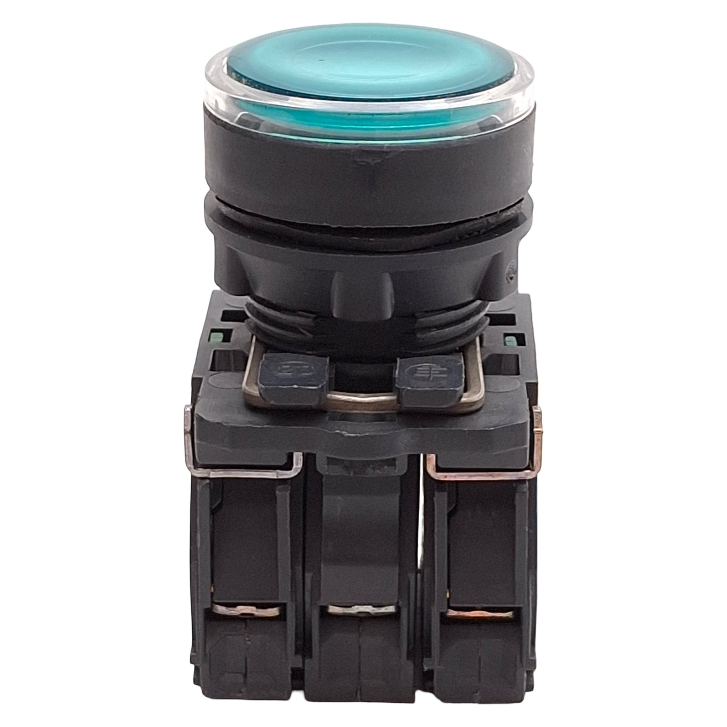 Used Schneider Electric XB5AW33B3 Green Illuminated Momentary Pushbutton, 2NO, 24V