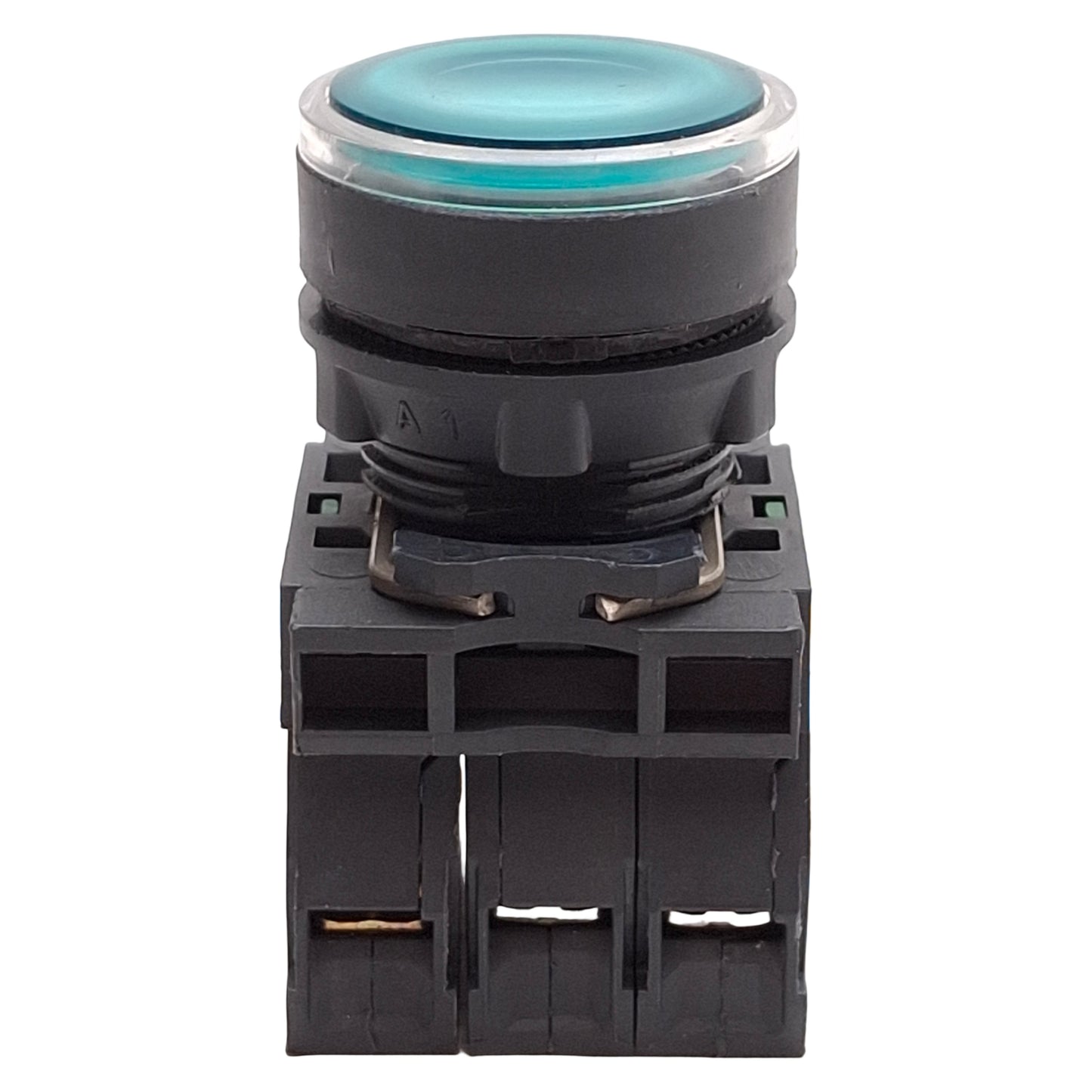 Used Schneider Electric XB5AW33B3 Green Illuminated Momentary Pushbutton, 2NO, 24V