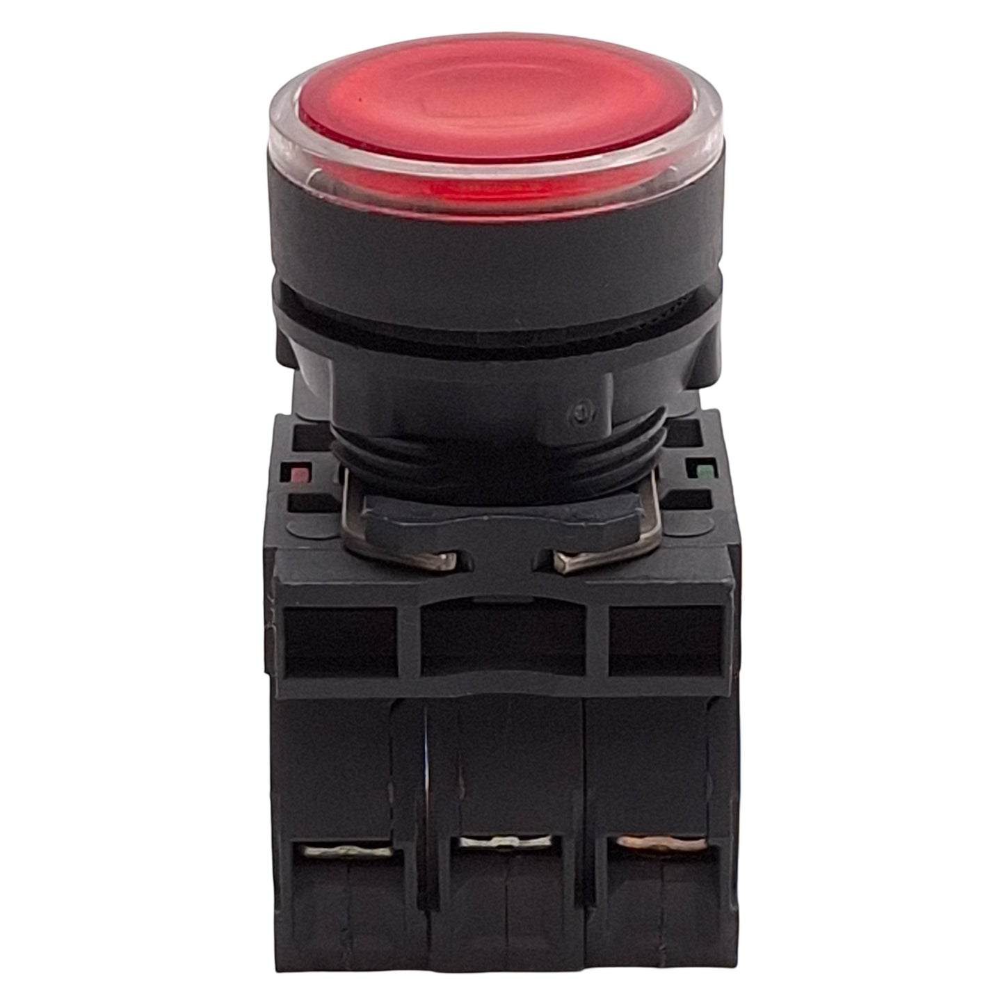 Used Schneider Electric XB5AW34B5 Green Illuminated Momentary Pushbutton, 1NO+1NC 24V