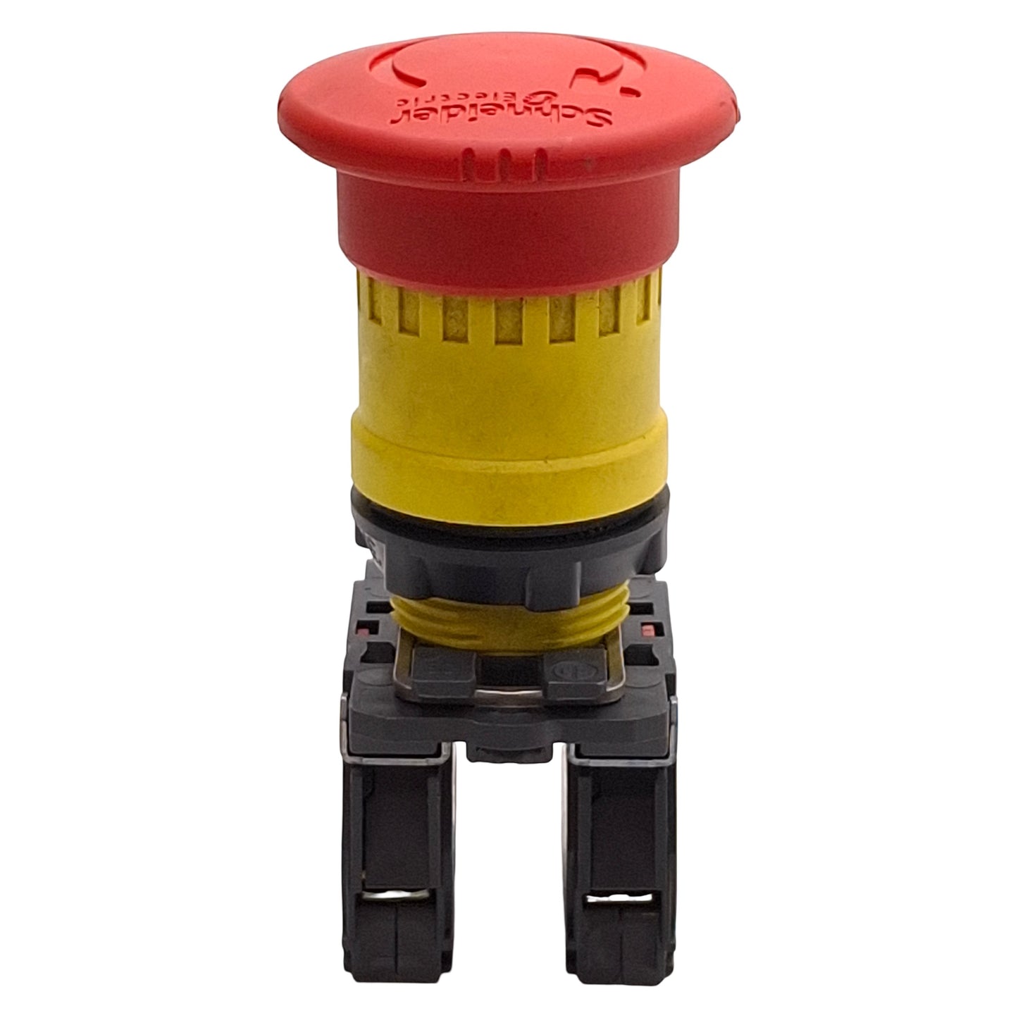 Used Schneider Electric XB5AS8444 E-Stop Pushbutton, Turn-Reset, ø40mm Mushroom, 2NC