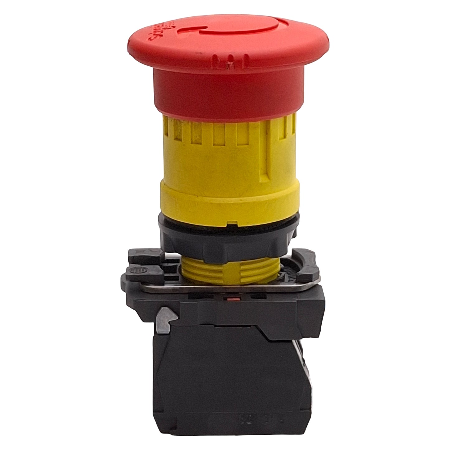 Used Schneider Electric XB5AS8444 E-Stop Pushbutton, Turn-Reset, ø40mm Mushroom, 2NC