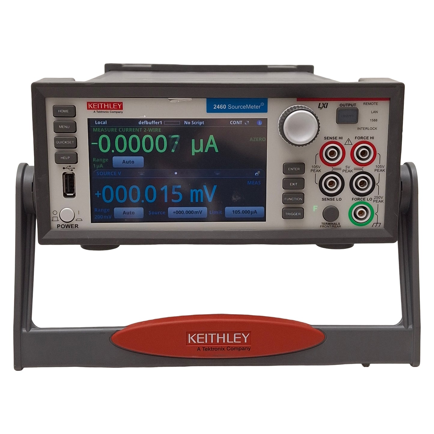 Used Keithley 2460 SourceMeter SMU Instrument, 100W 100VDC 7A, GPIB, 100-240VAC