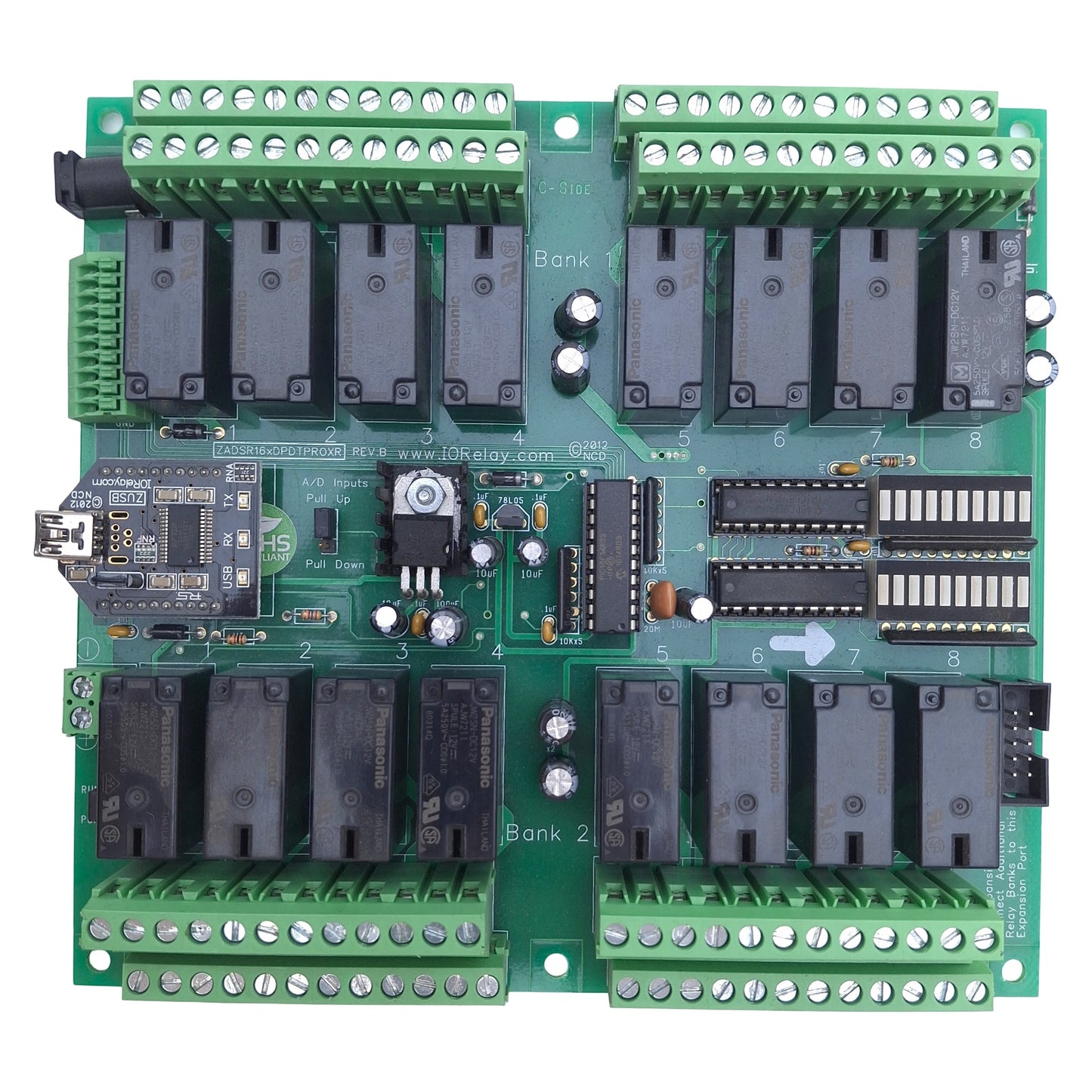 Used NCD ZADSR16xDPDTPROXR Relay Controller w/USB Communication, 16-Channel, 3A DPDT
