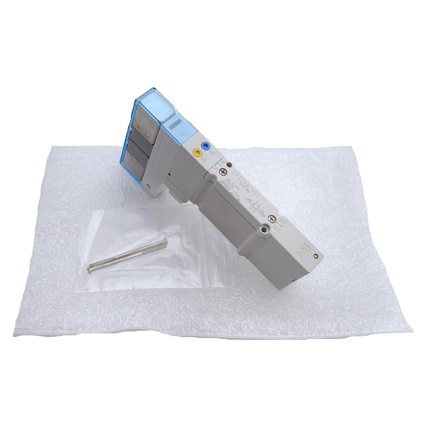 New – Open box SMC SY3300-5U1 Solenoid Valve, 3 Position Closed Center, 0.2-0.7MPa, 24VDC Coil