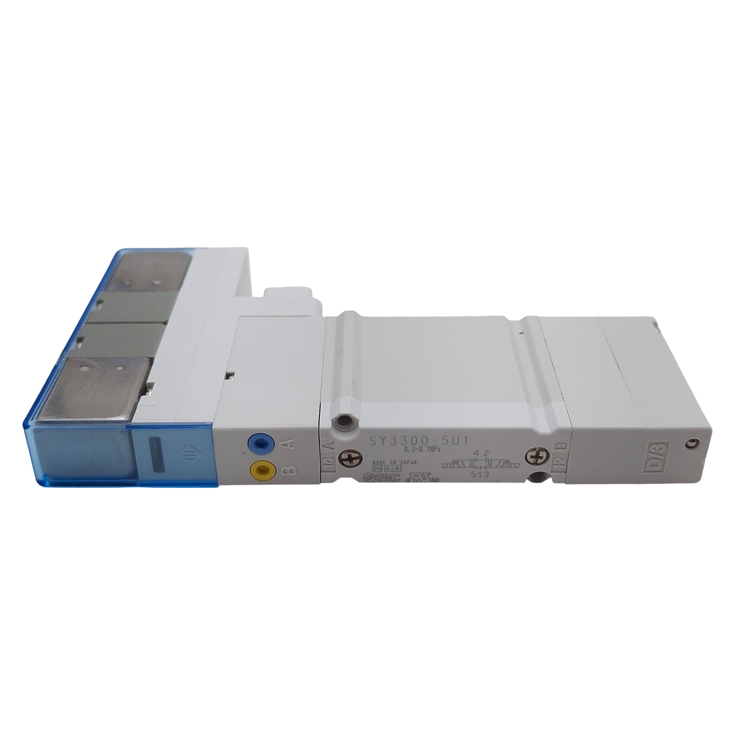 New – Open box SMC SY3300-5U1 Solenoid Valve, 3 Position Closed Center, 0.2-0.7MPa, 24VDC Coil
