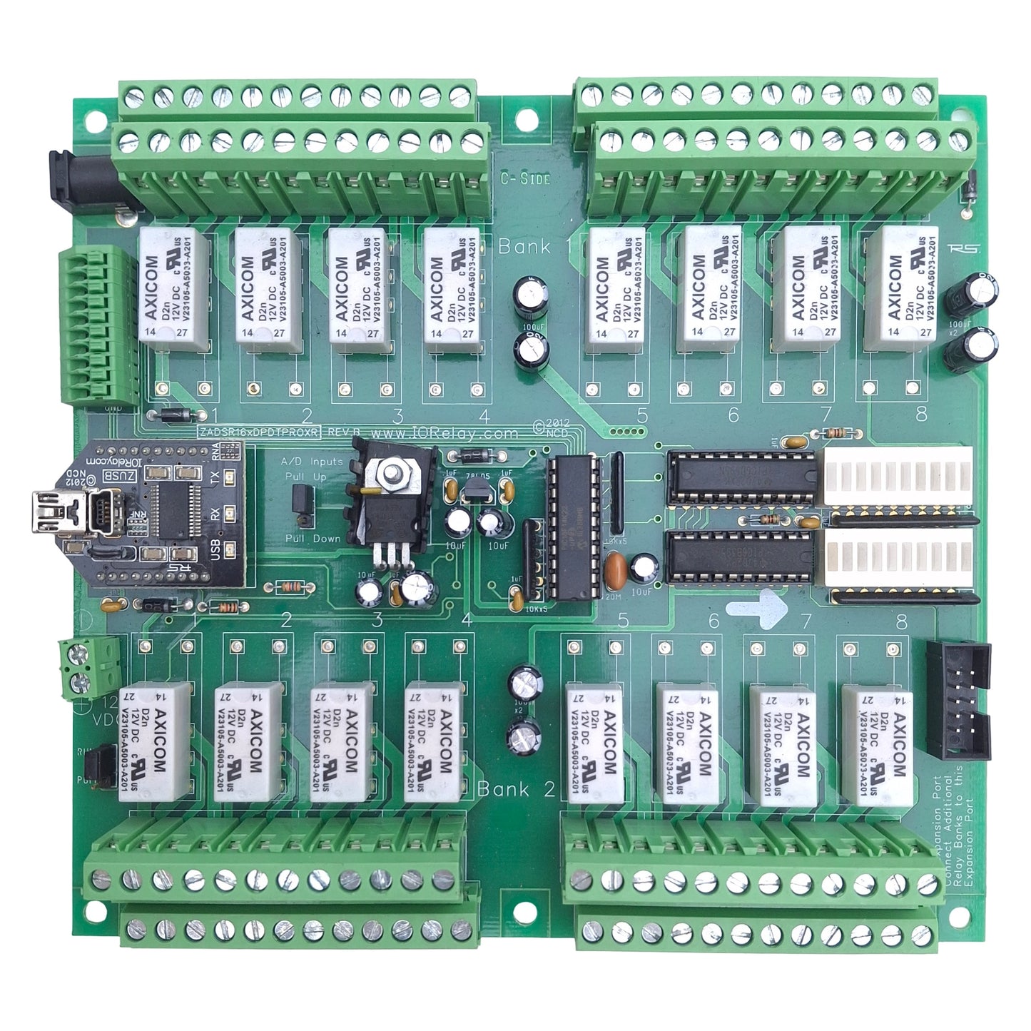 Used NCD ZADSR16xDPDTPROXR Relay Controller w/USB Communication, 16-Channel, 1A DPDT