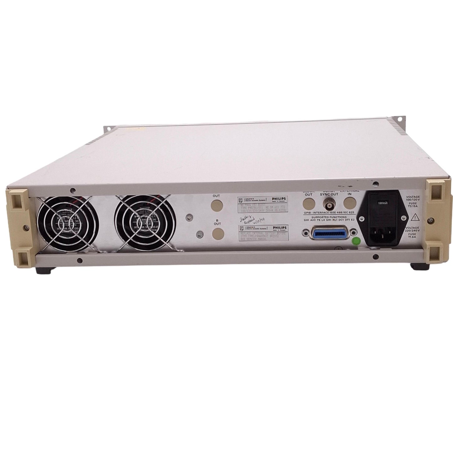 Used Philips PM5781 Programmable Pulse Generator, 125MHz, 2U Rack, 120VAC, GPIB