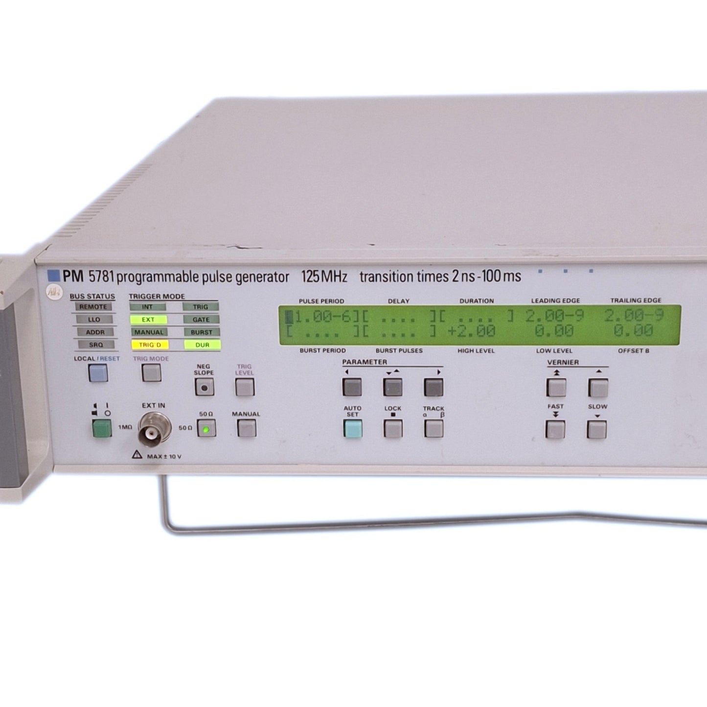 Used Philips PM5781 Programmable Pulse Generator, 125MHz, 2U Rack, 120VAC, GPIB