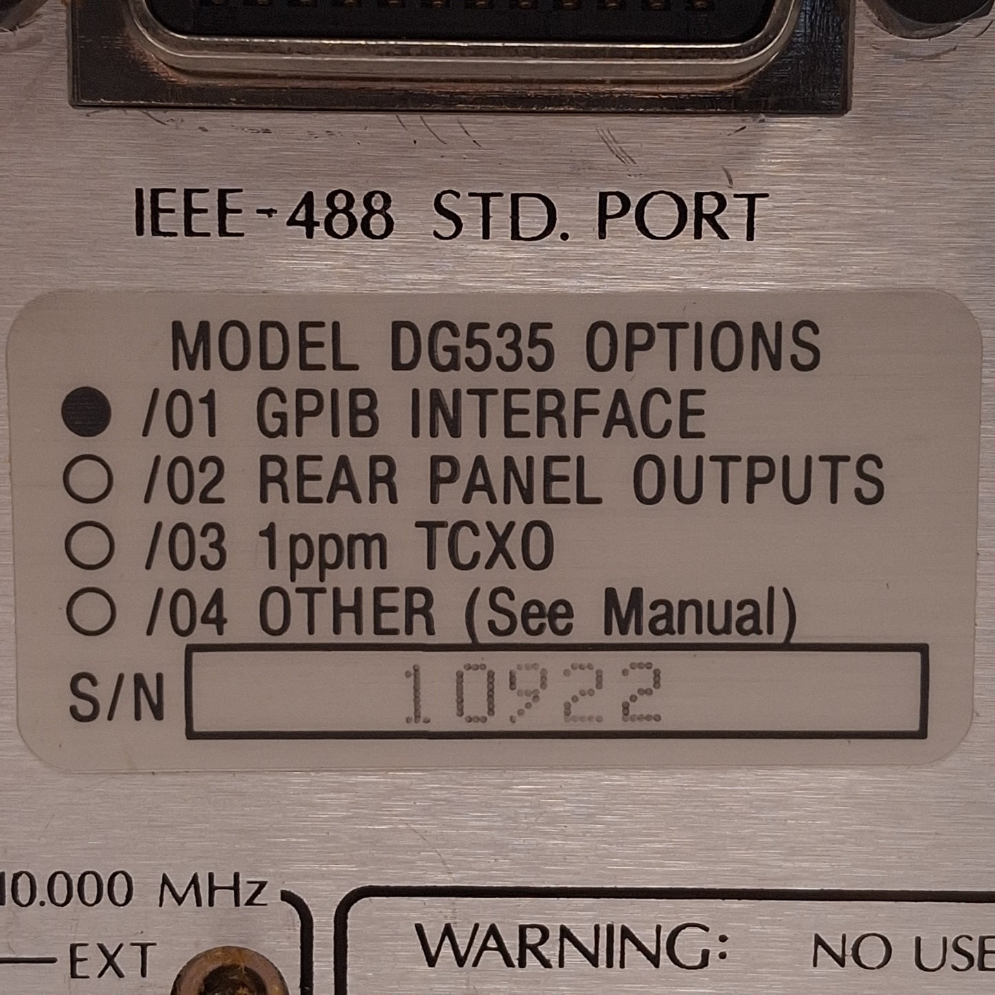 Used Stanford DG535 Digital Delay / Pulse Generator w/ GPIB, 4-Channel, 5ps, BNC