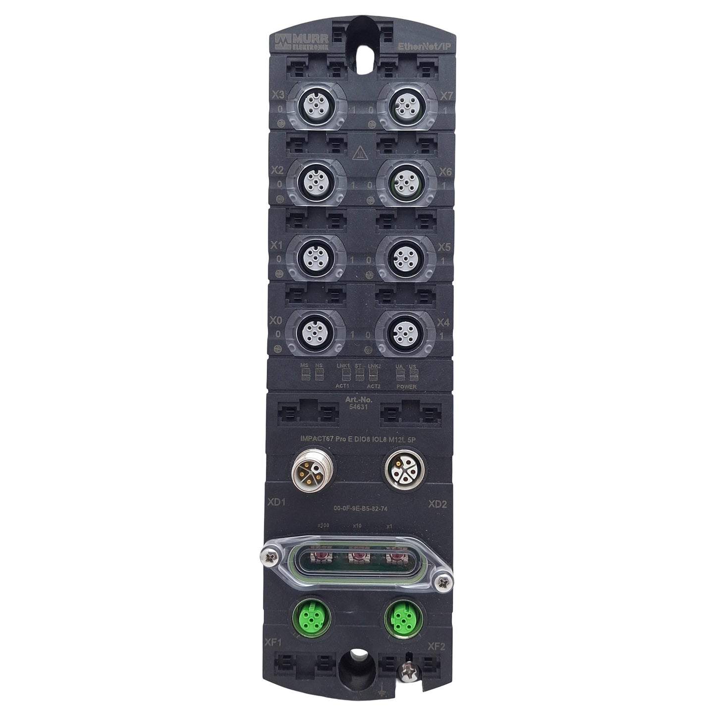 Used Murrelektronik 54631 IMPACT67 Pro E Ethernet/IO Module, 5-Pin M12, 10/100Mbits/s