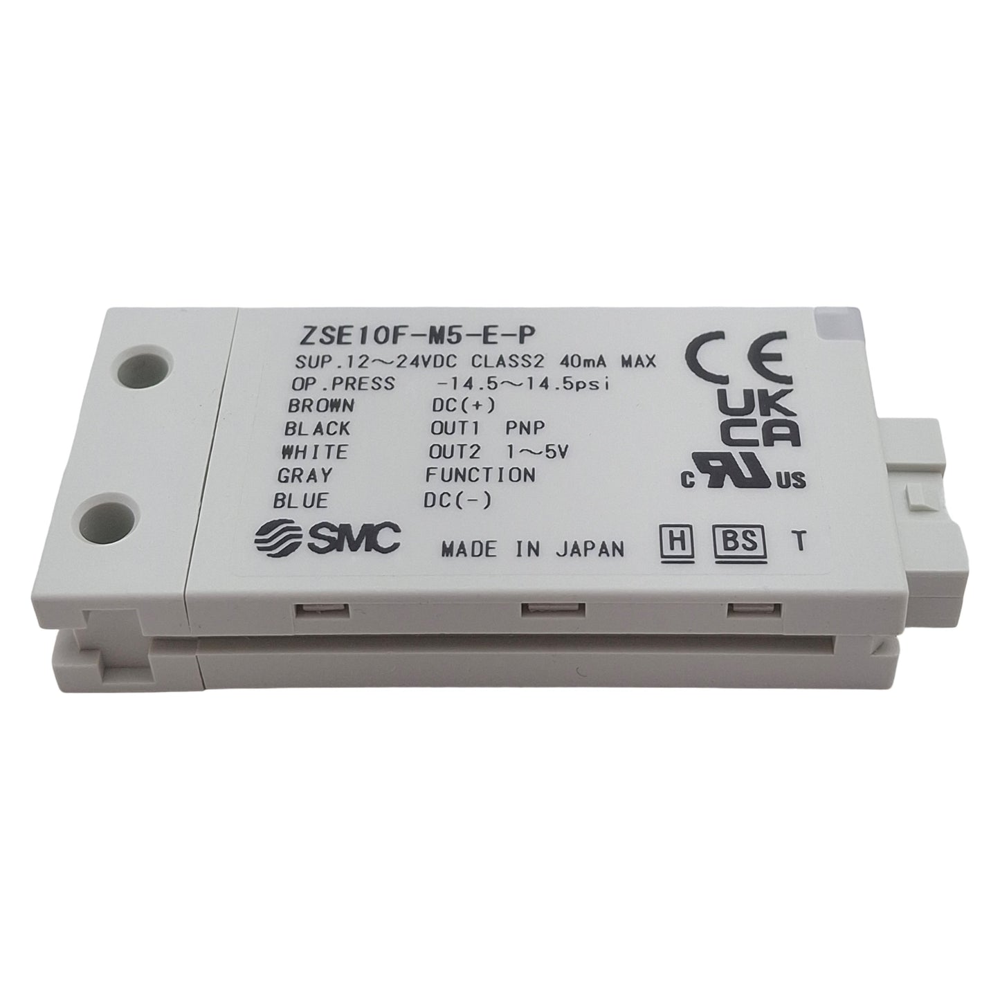 New SMC ZSE10F-M5-E-PR Vacuum Pressure Switch, PNP, -100.0 to 100kPa, M5x0.8, 24VDC