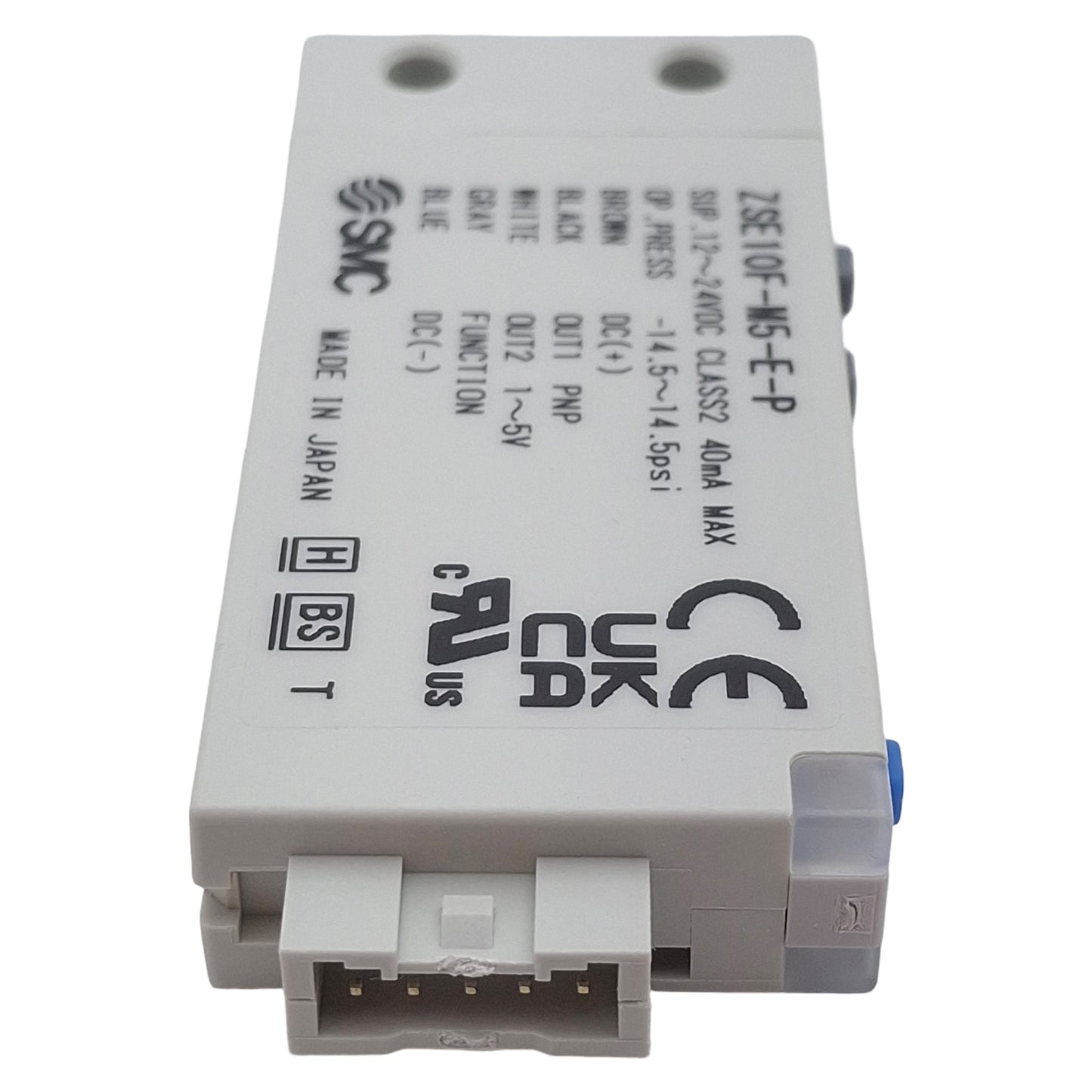 New SMC ZSE10F-M5-E-PR Vacuum Pressure Switch, PNP, -100.0 to 100kPa, M5x0.8, 24VDC