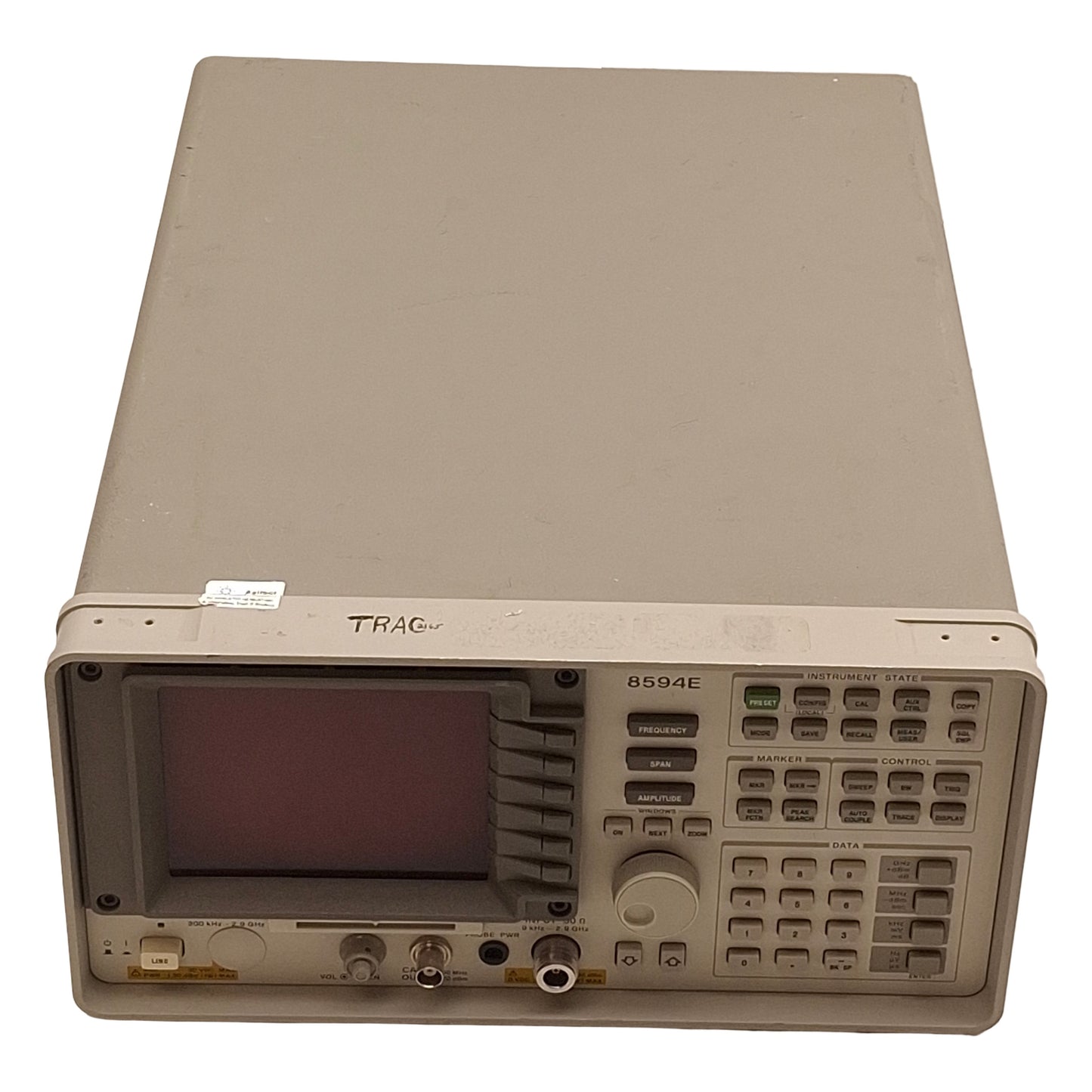 Used HP 8594E Spectrum Analyzer 9kHz to 2.9GHz, 1kHz to 3MHz Resolution, * Tested *