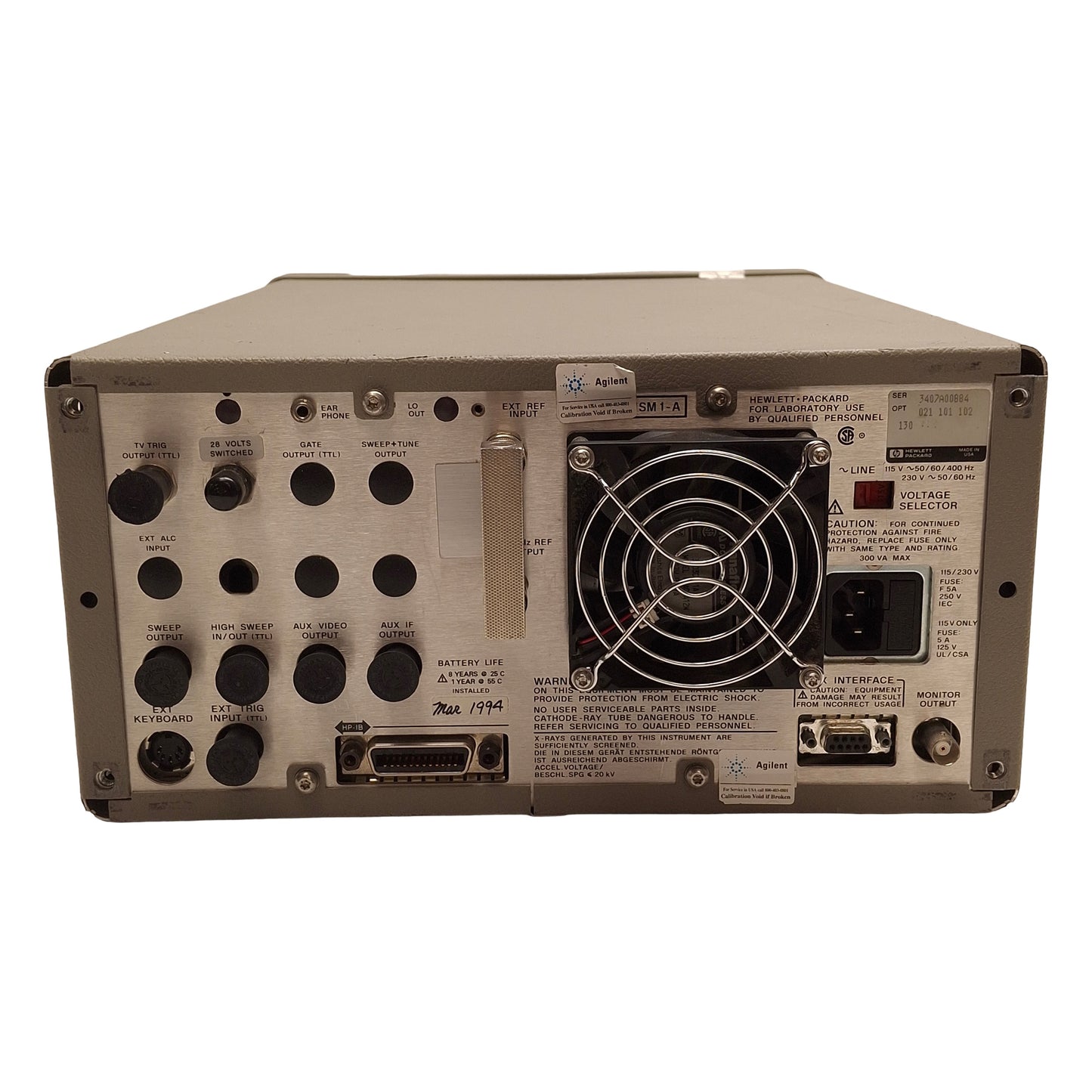 Used HP 8594E Spectrum Analyzer 9kHz to 2.9GHz, 1kHz to 3MHz Resolution, * Tested *