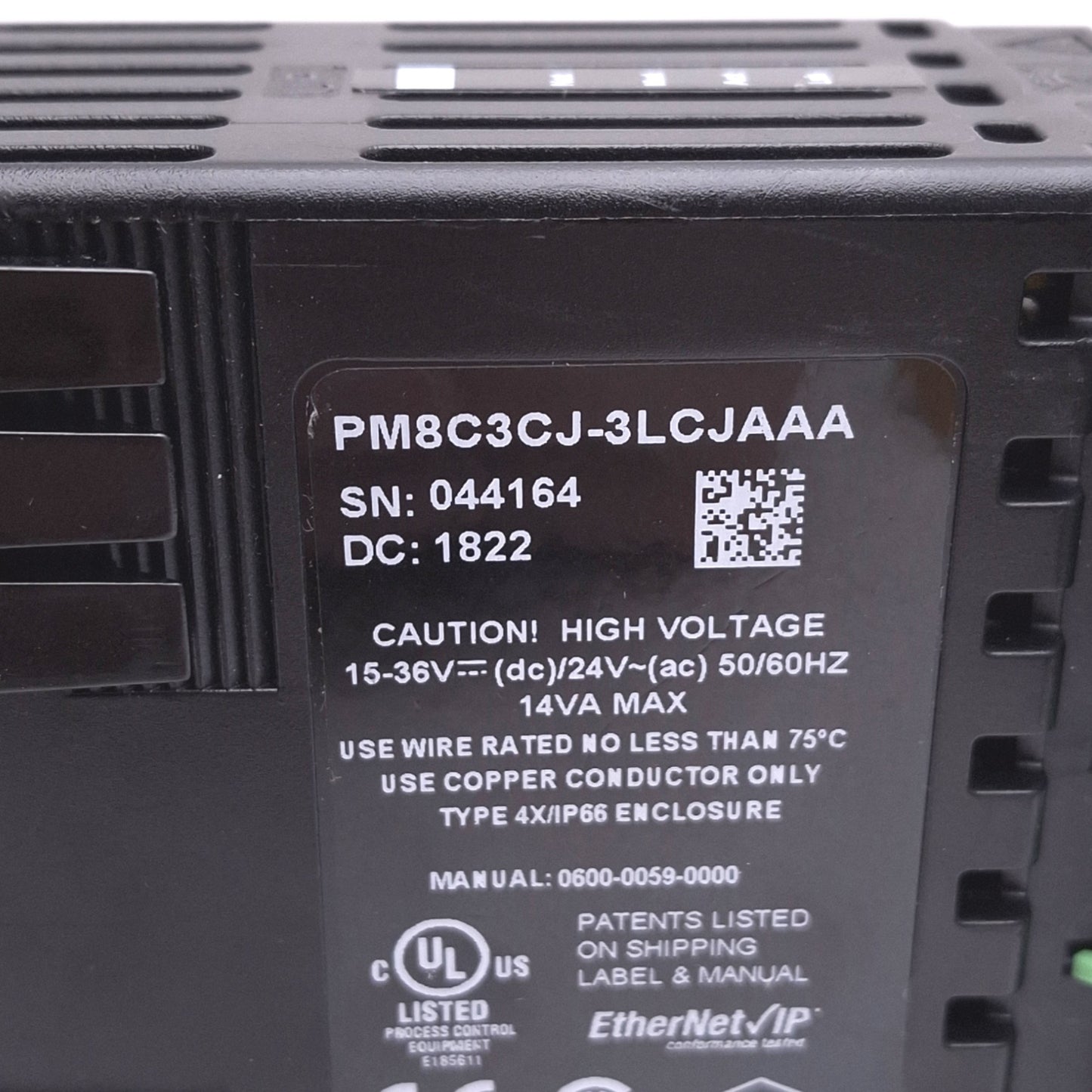 Used Watlow PM8C3CJ-3LCJAAA EZ-Zone PM Express PID Controller, 24VAC/DC, 1/8 DIN