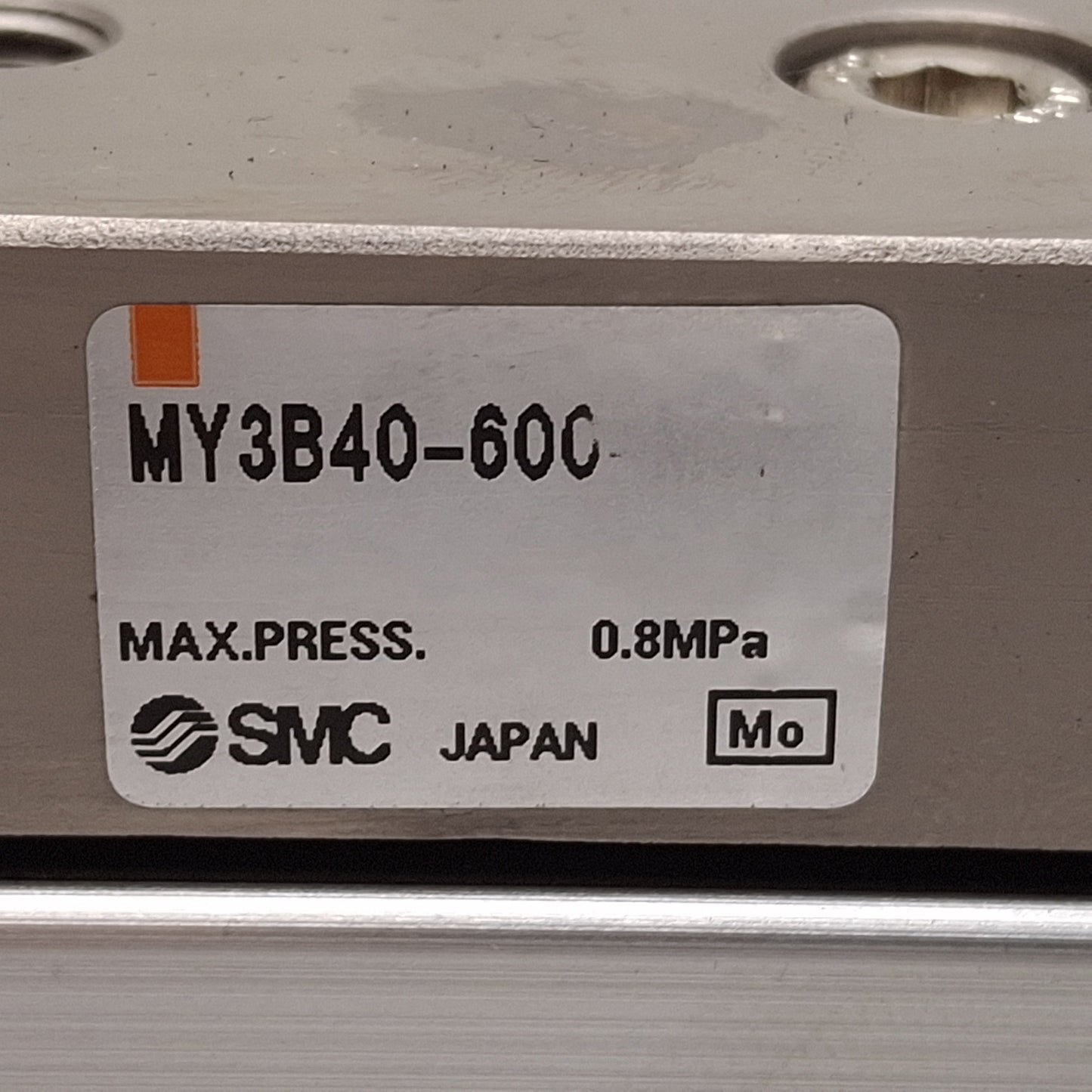 Used SMC MY3B40-600 Rodless Cylinder, ø40mm Bore, 600mm Stroke, 0.15-0.8MPa, Rc1/4