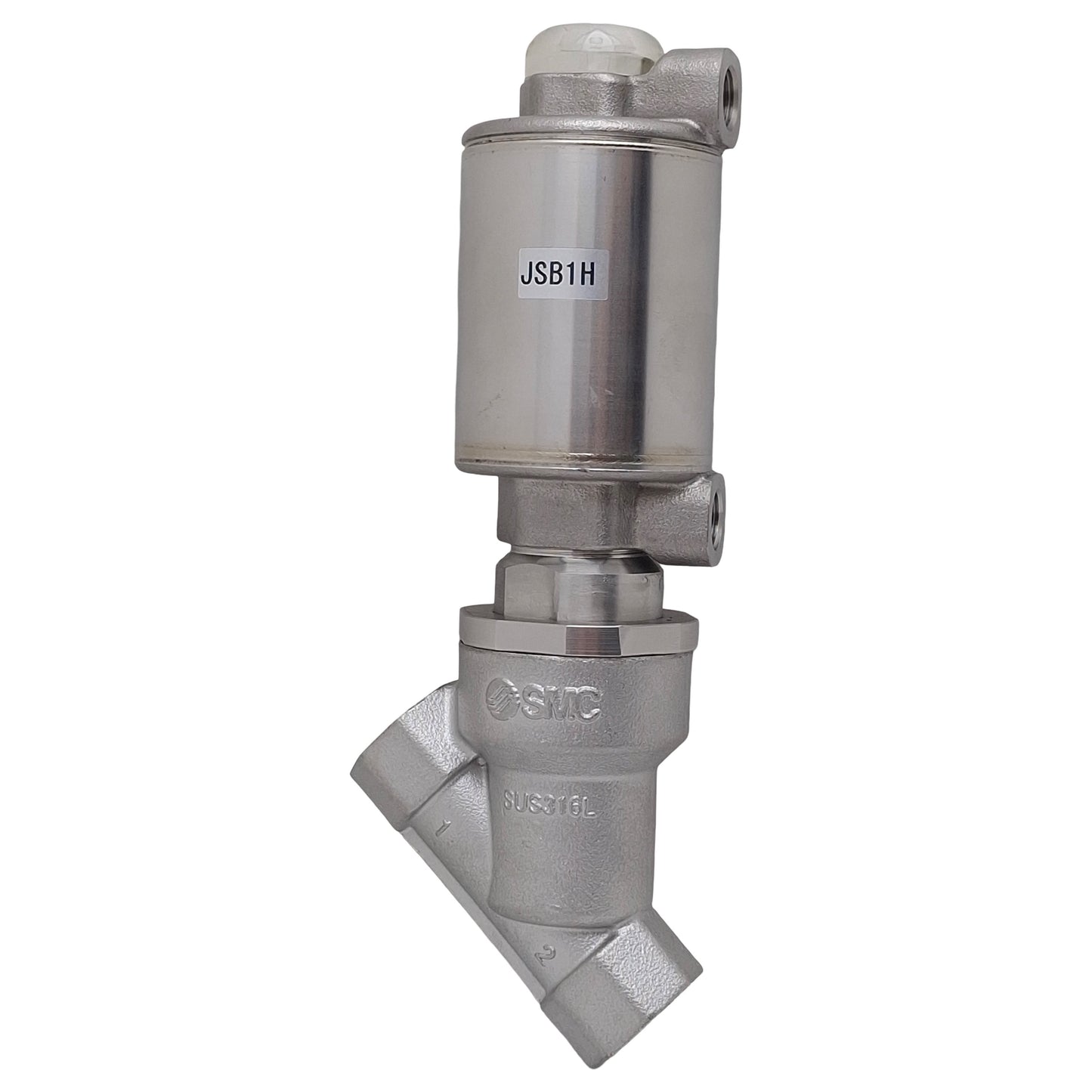 Used SMC JSB11H-ST10AN-2S Angle Seat Valve, N.C, 3/8in NPT, ø40mm Head, 0-1.6MPa