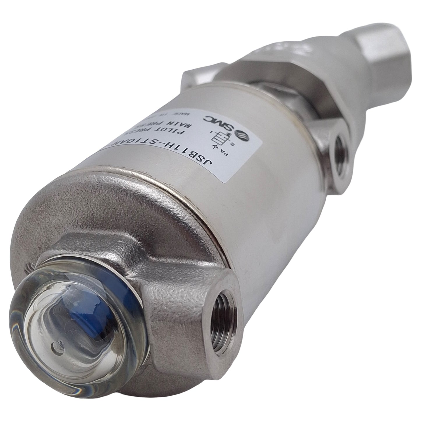 Used SMC JSB11H-ST10AN-2S Angle Seat Valve, N.C, 3/8in NPT, ø40mm Head, 0-1.6MPa
