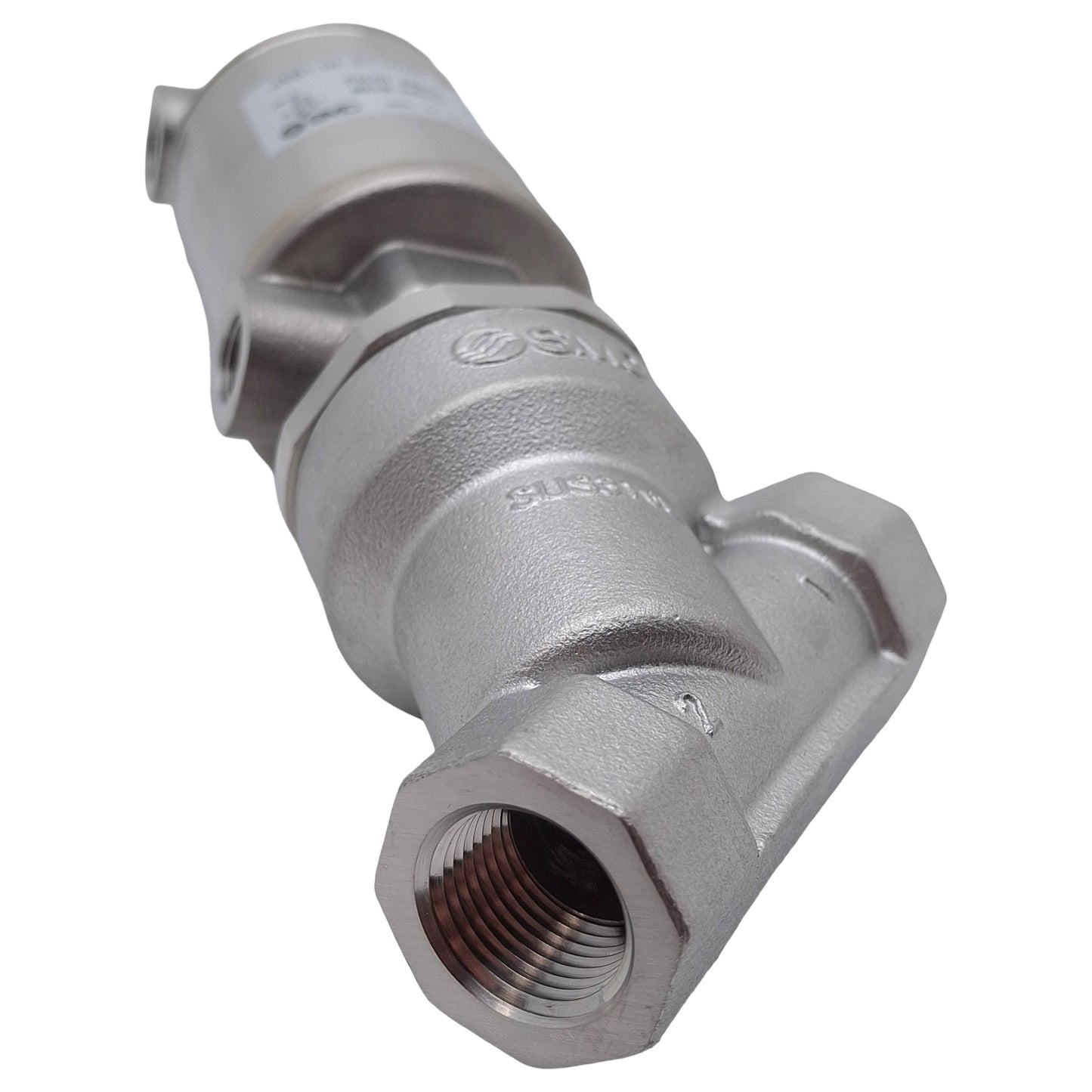 Used SMC JSB11H-ST10AN-2S Angle Seat Valve, N.C, 3/8in NPT, ø40mm Head, 0-1.6MPa