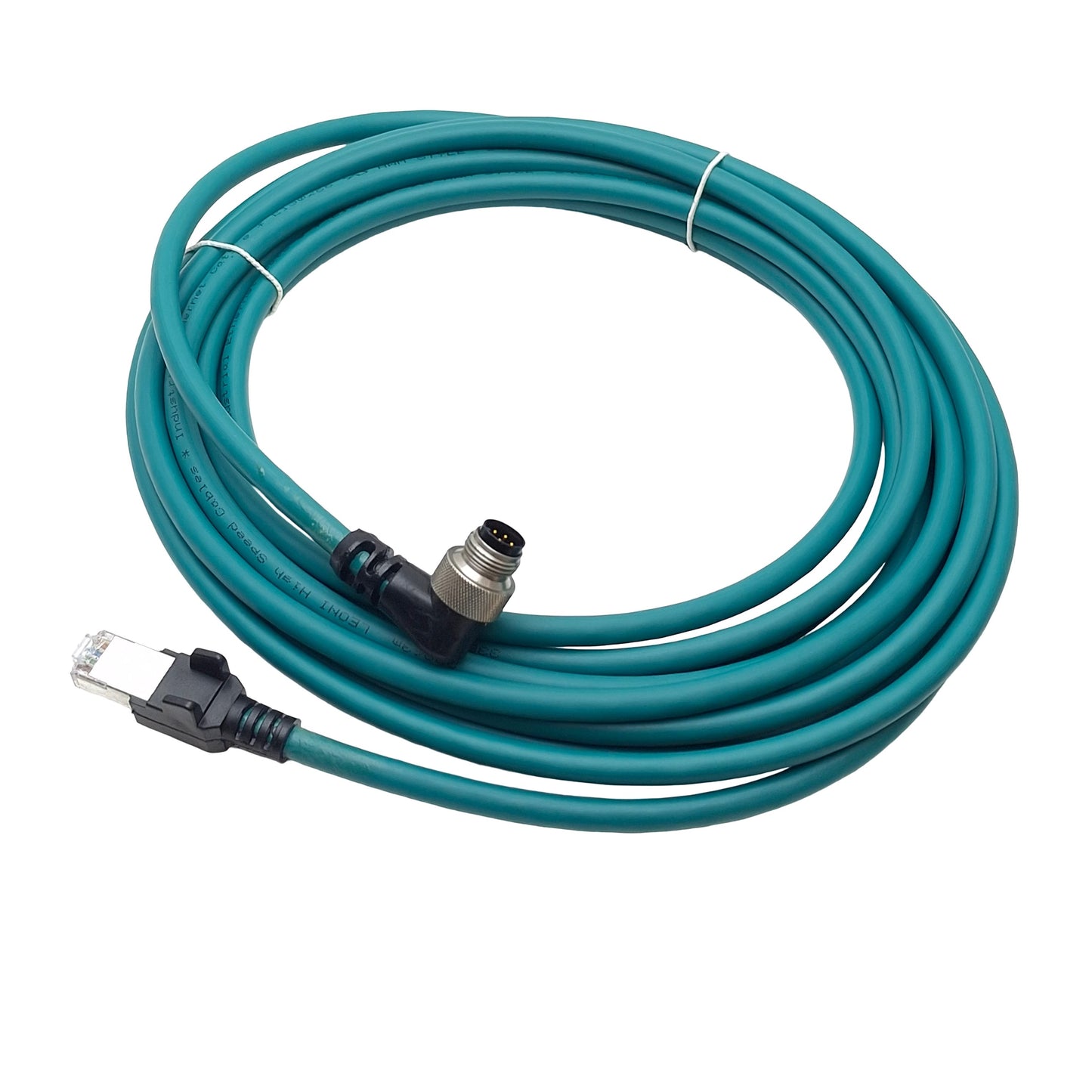 New – Open box Cognex 185-0288R CCB-84901-6001-05 PLC Ethernet Cable, 5m, M12 to RJ45 Male