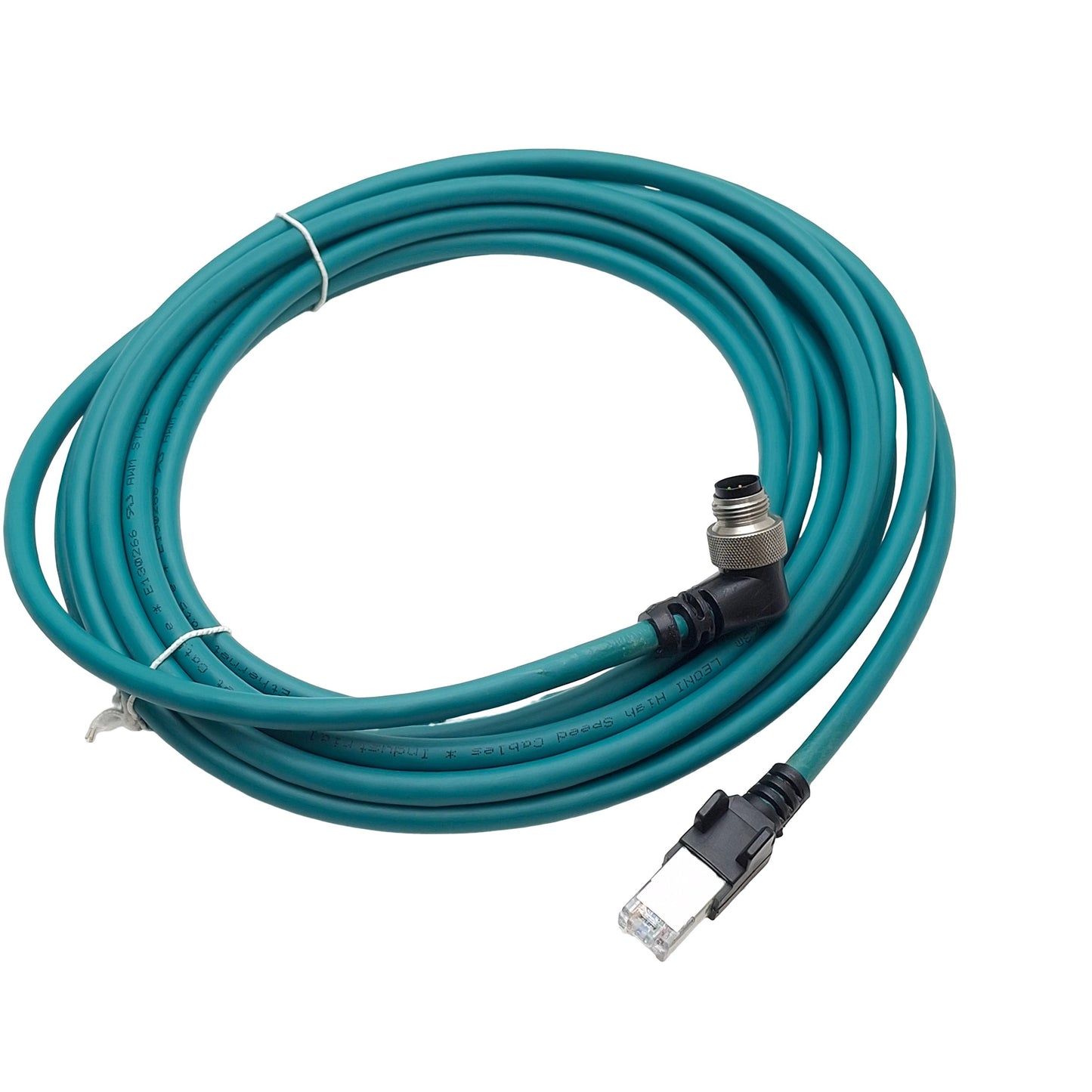 New – Open box Cognex 185-0288R CCB-84901-6001-05 PLC Ethernet Cable, 5m, M12 to RJ45 Male
