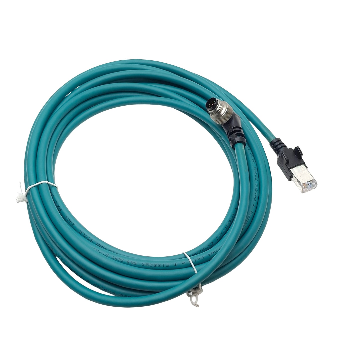 New – Open box Cognex 185-0288R CCB-84901-6001-05 PLC Ethernet Cable, 5m, M12 to RJ45 Male