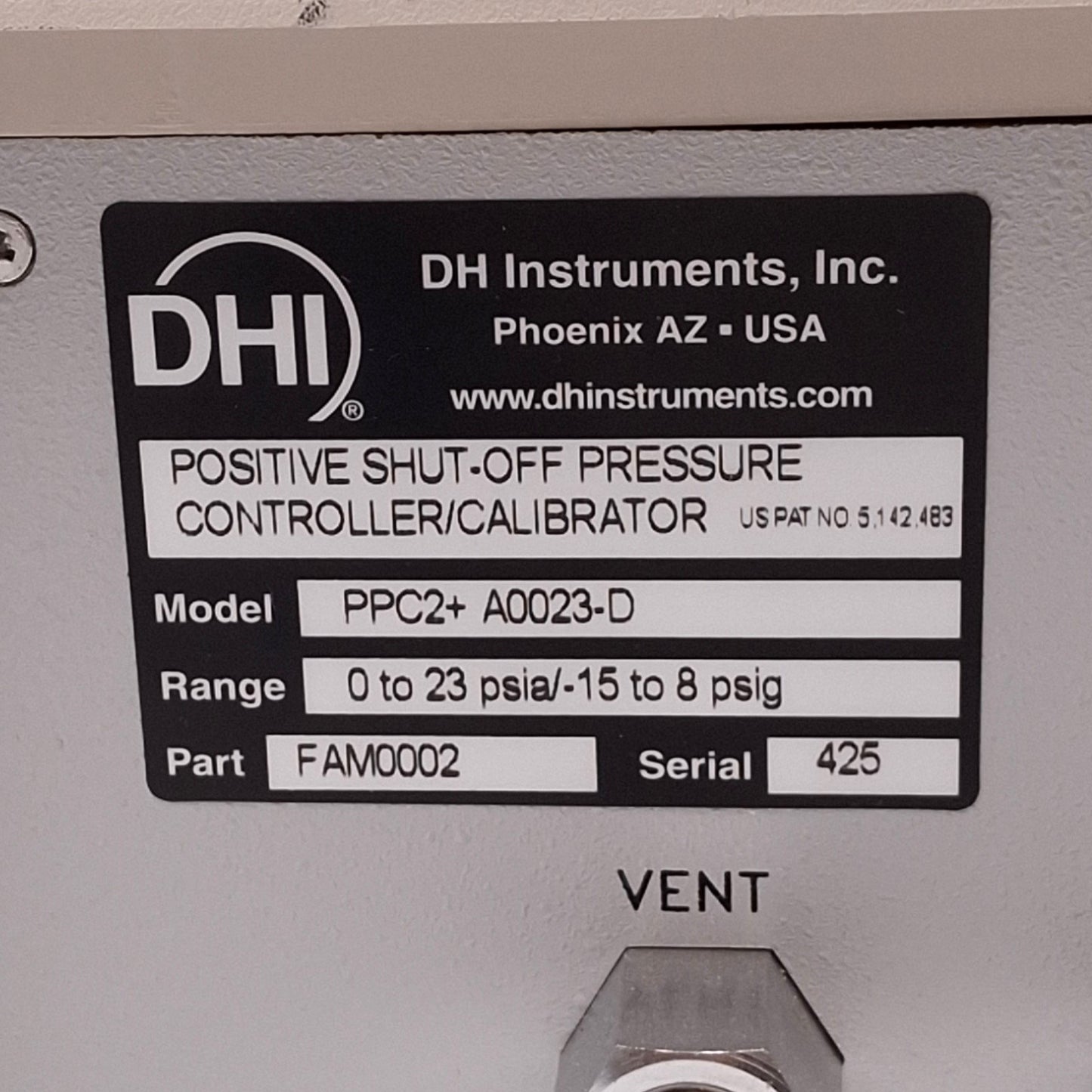 For parts or not working DHI PPC2+ A0023-D Positive Shut-Off Pressure Controller/Calibrator, *Inst Error