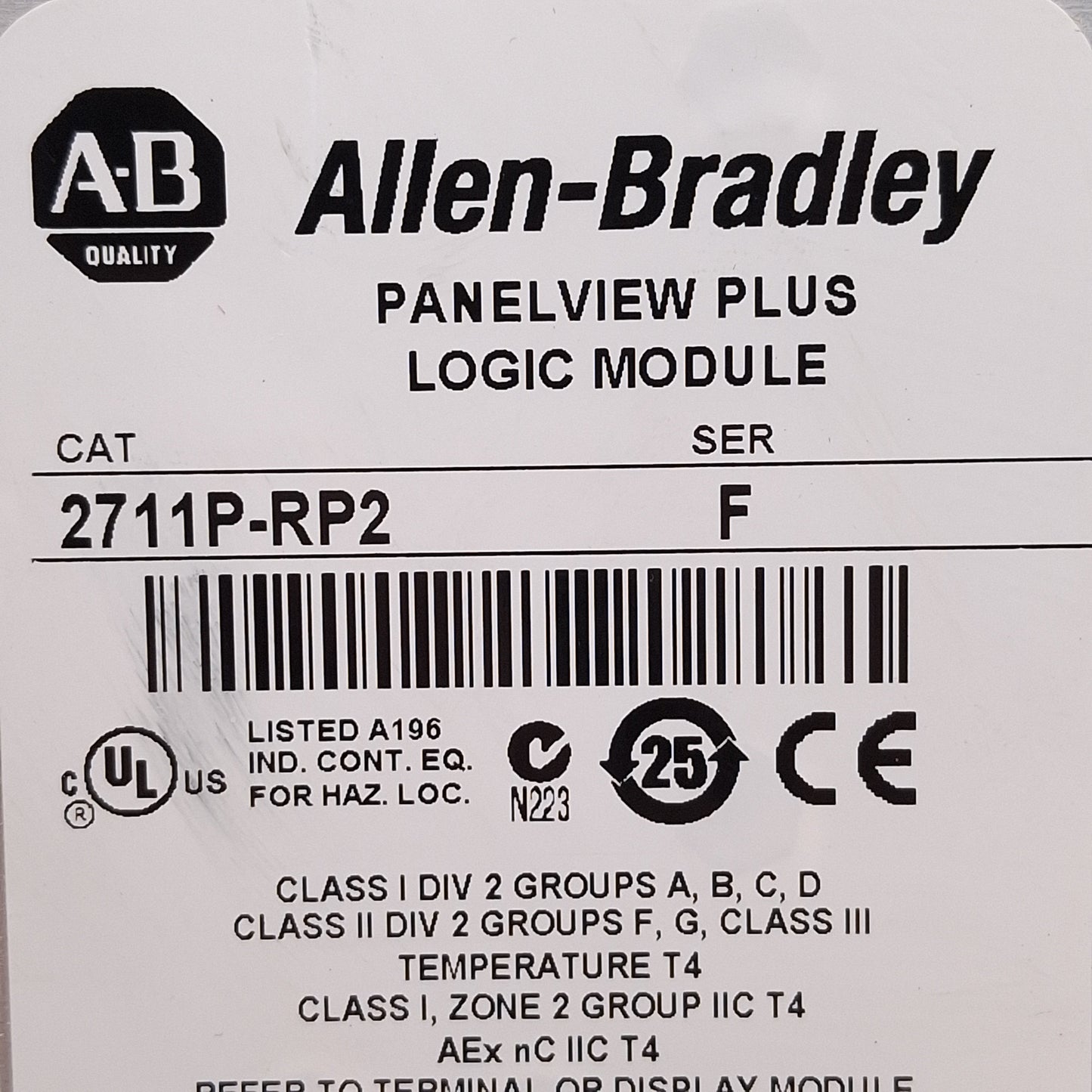 Used Allen Bradley 2711P-T10C4D2 PanelView Plus 1000 Touchscreen HMI *Scratches*