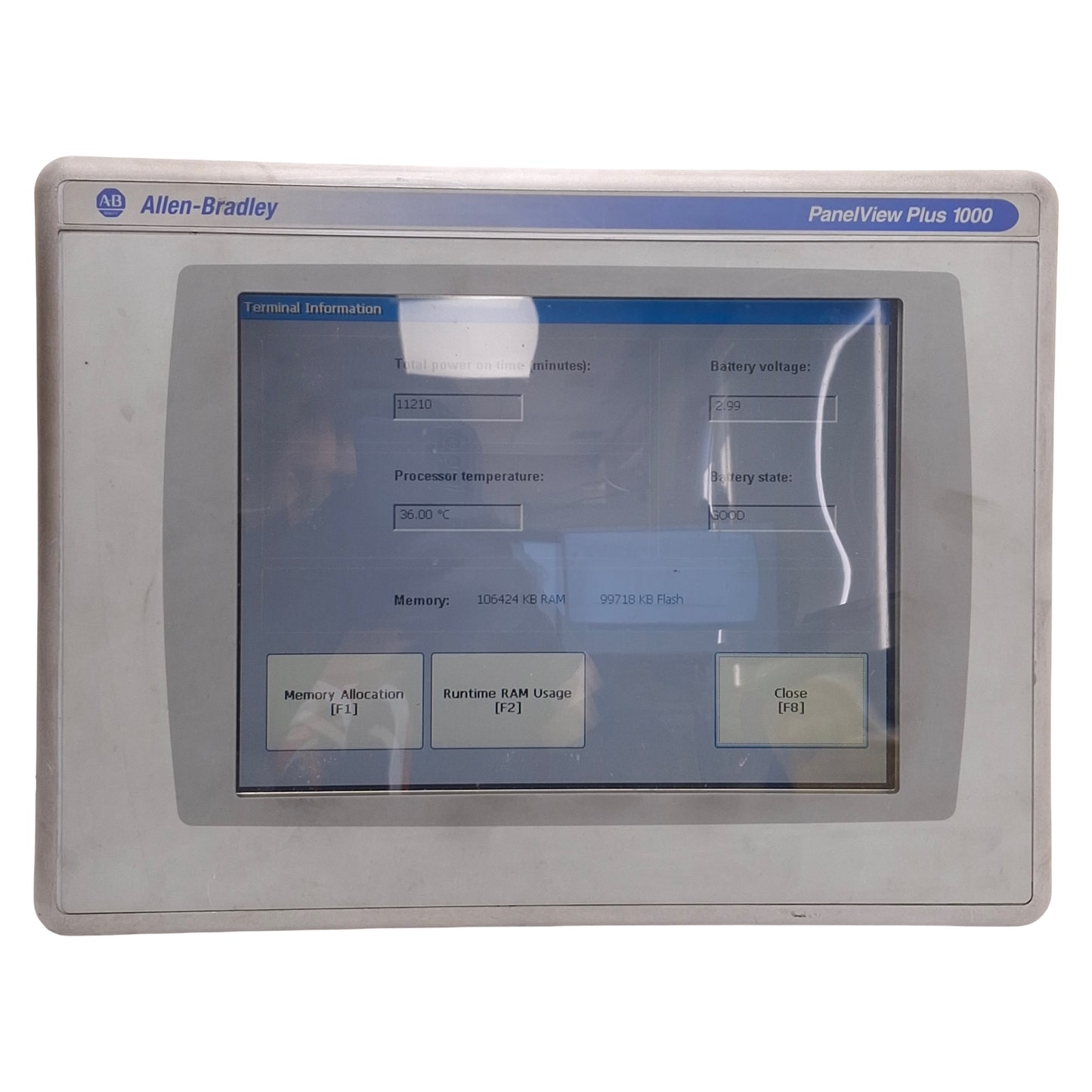 Used Allen Bradley 2711P-T10C4D2 PanelView Plus 1000 Touchscreen HMI *Scratches*