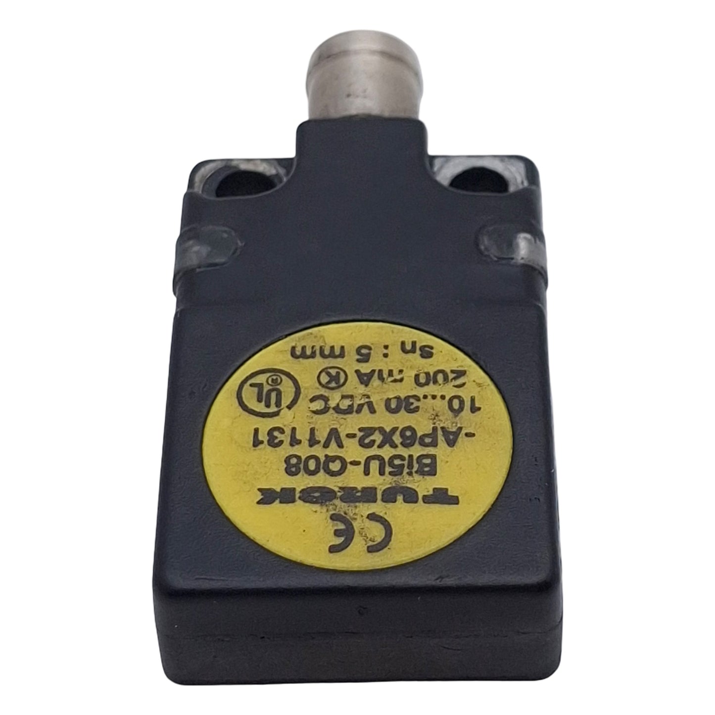 Used Turck Bi5U-Q08-AP6X2-V1131 Inductive Sensor, PNP NO 5mm Range 10-30VDC, 3-Pin M8