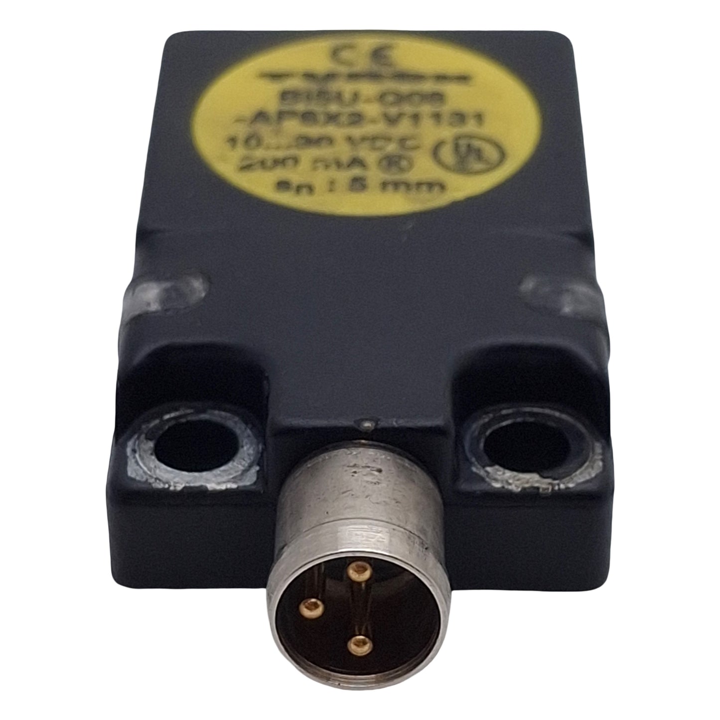 Used Turck Bi5U-Q08-AP6X2-V1131 Inductive Sensor, PNP NO 5mm Range 10-30VDC, 3-Pin M8