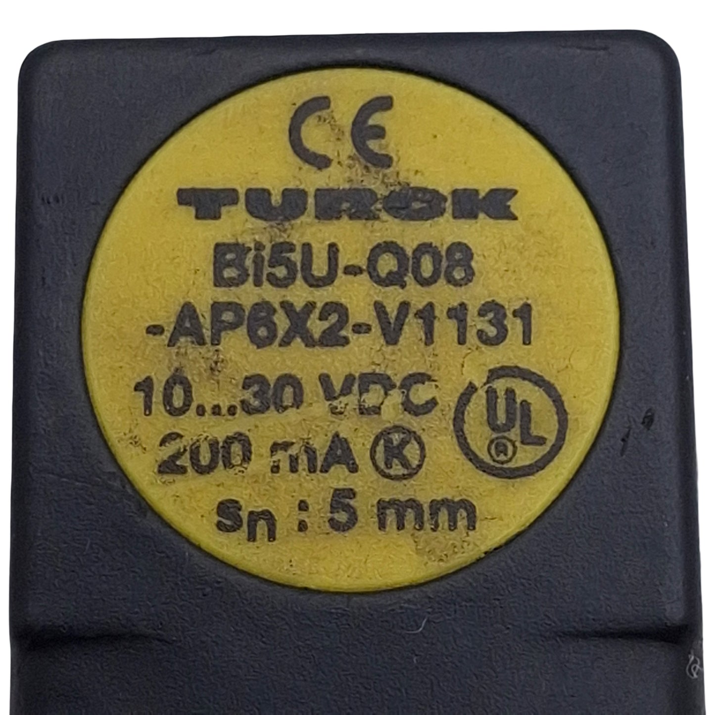 Used Turck Bi5U-Q08-AP6X2-V1131 Inductive Sensor, PNP NO 5mm Range 10-30VDC, 3-Pin M8