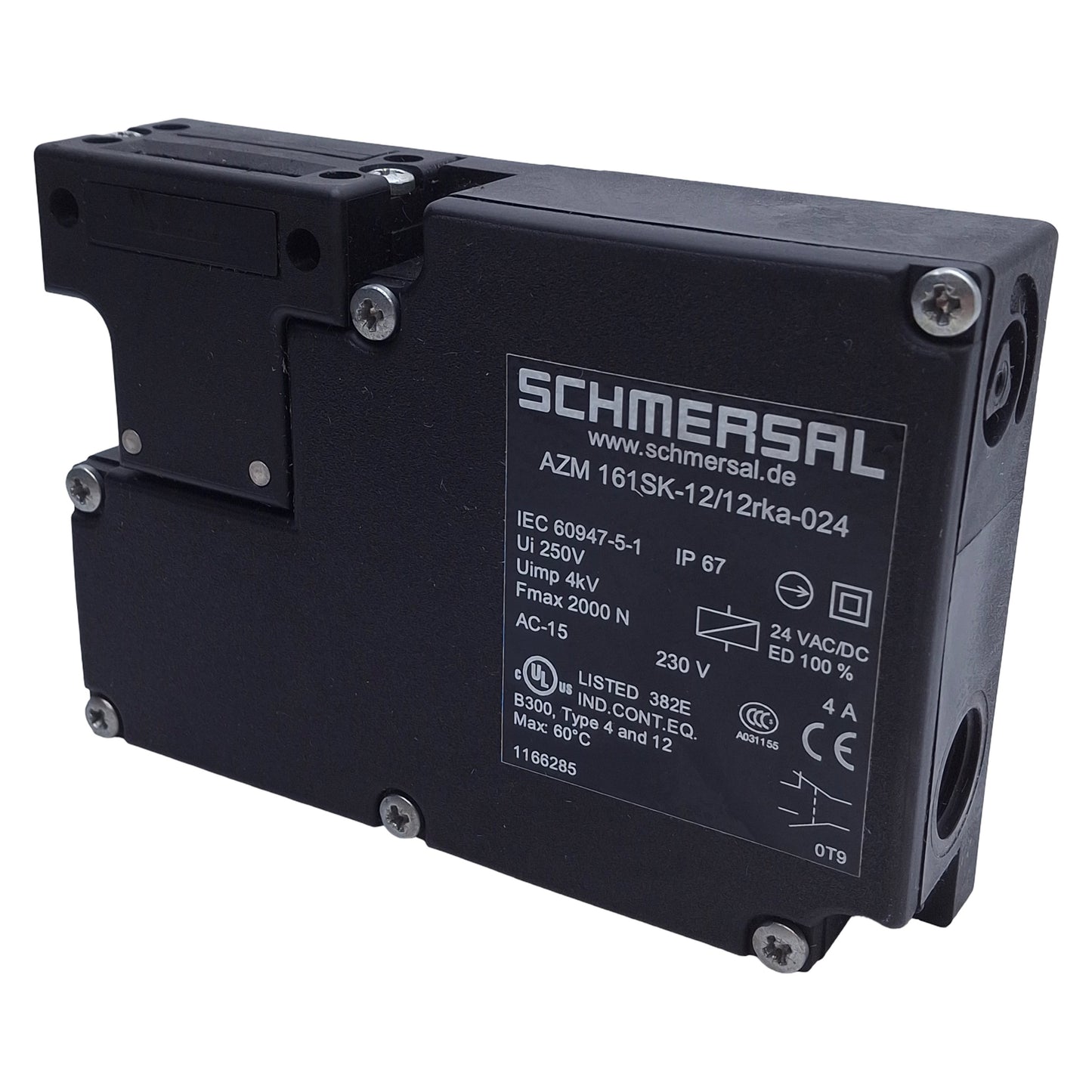 Used Schmersal AZM 161Sk-12/12RKA-024 Solenoid Interlock Switch 24VAC/DC 2NC 10W