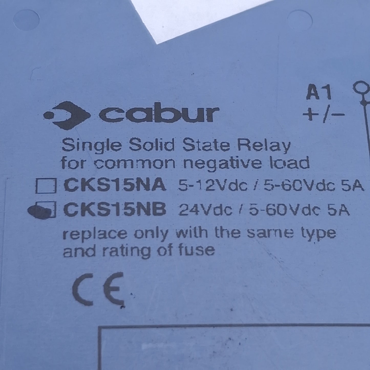 Used Lot of 2 Cabur CKS15NB Solid State Relay 1NO, 24VDC 5mA In, 5-60VDC 5A Out