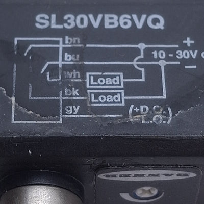 Used Banner SL30VB6VQ Slot Sensor 10-30VDC, Bipolar, 5-pin M12 QD, 30.5 x 45mm Slot