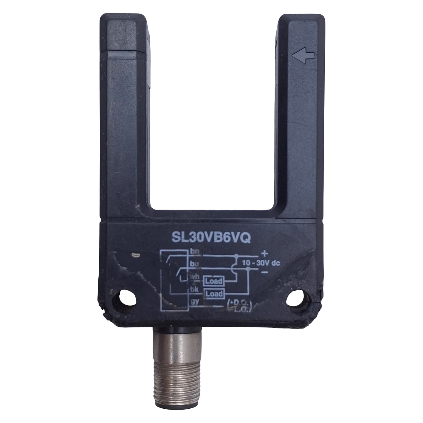 Used Banner SL30VB6VQ Slot Sensor 10-30VDC, Bipolar, 5-pin M12 QD, 30.5 x 45mm Slot
