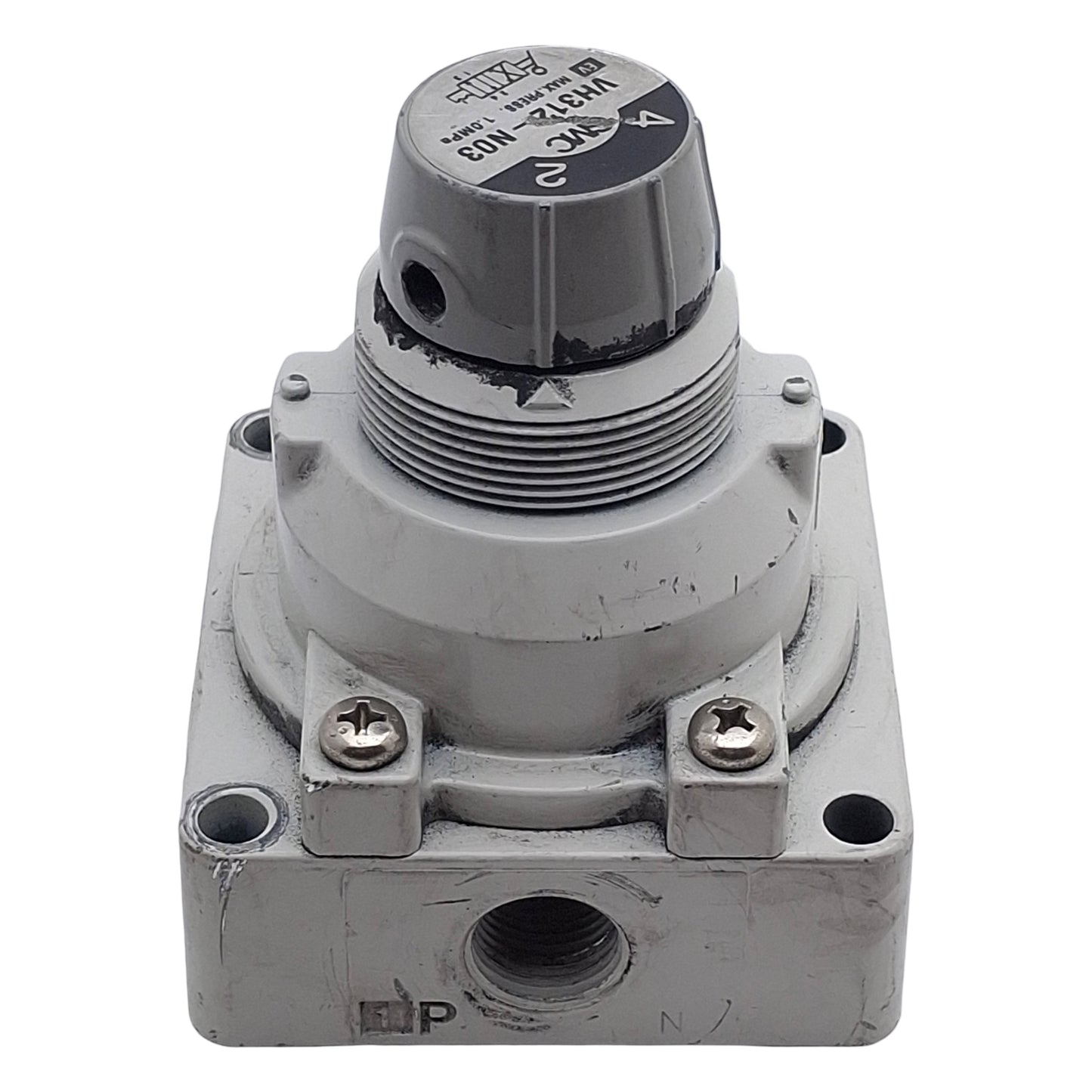 Used SMC VH312-N03 Hand Valve, 2-Position, 3/8in NPT Ports, 1.0MPa, *No Lever*
