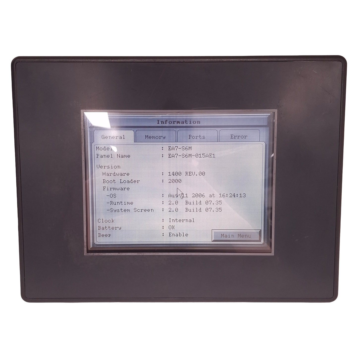 Used Automation Direct EA7-S6M Touchscreen HMI 5.7in Greyscale STN, 24VDC, 320x240