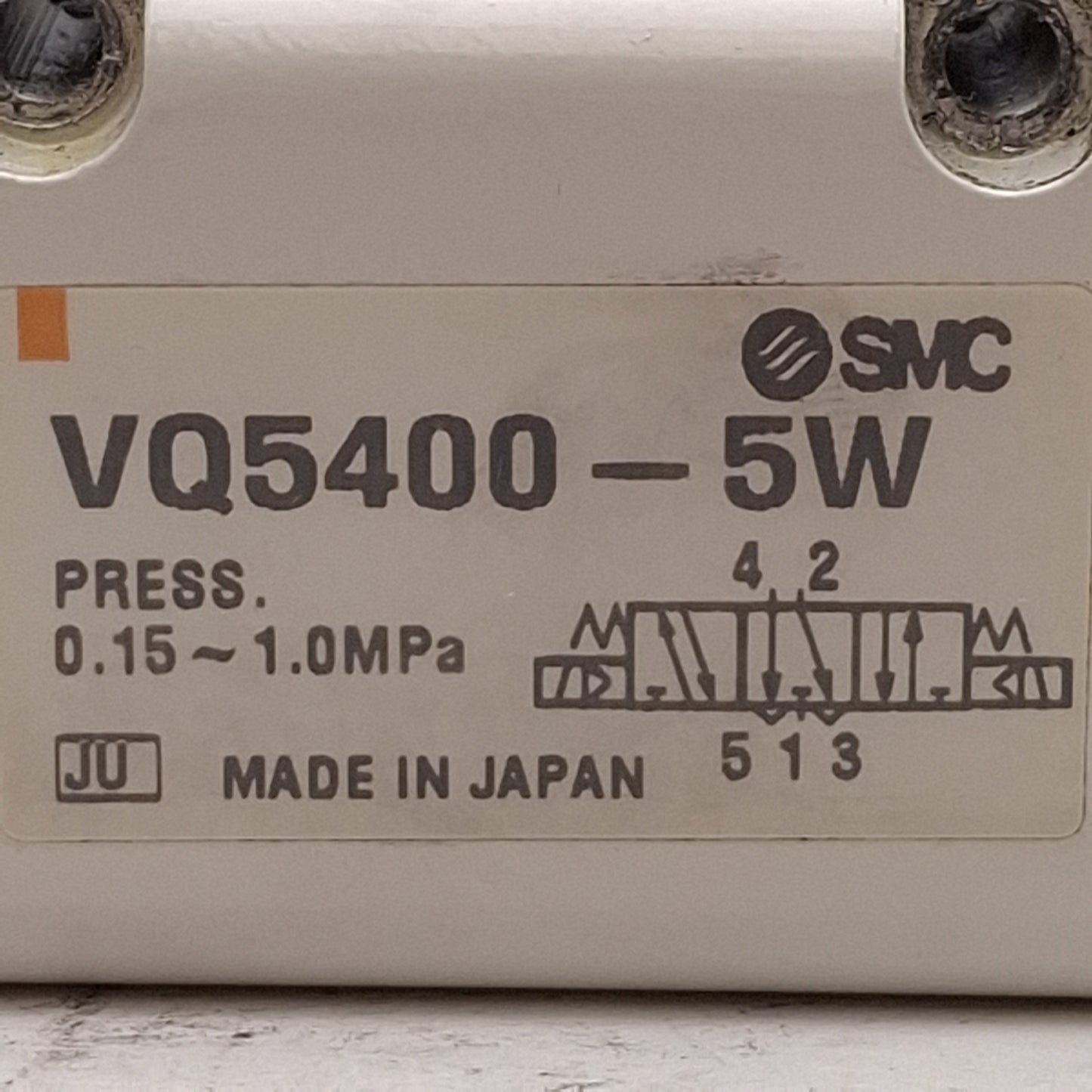 Used SMC VQ5400-5W Solenoid Valve, 3-Position Exhaust Center, 0.15-1.0MPa, 24VDC Coil